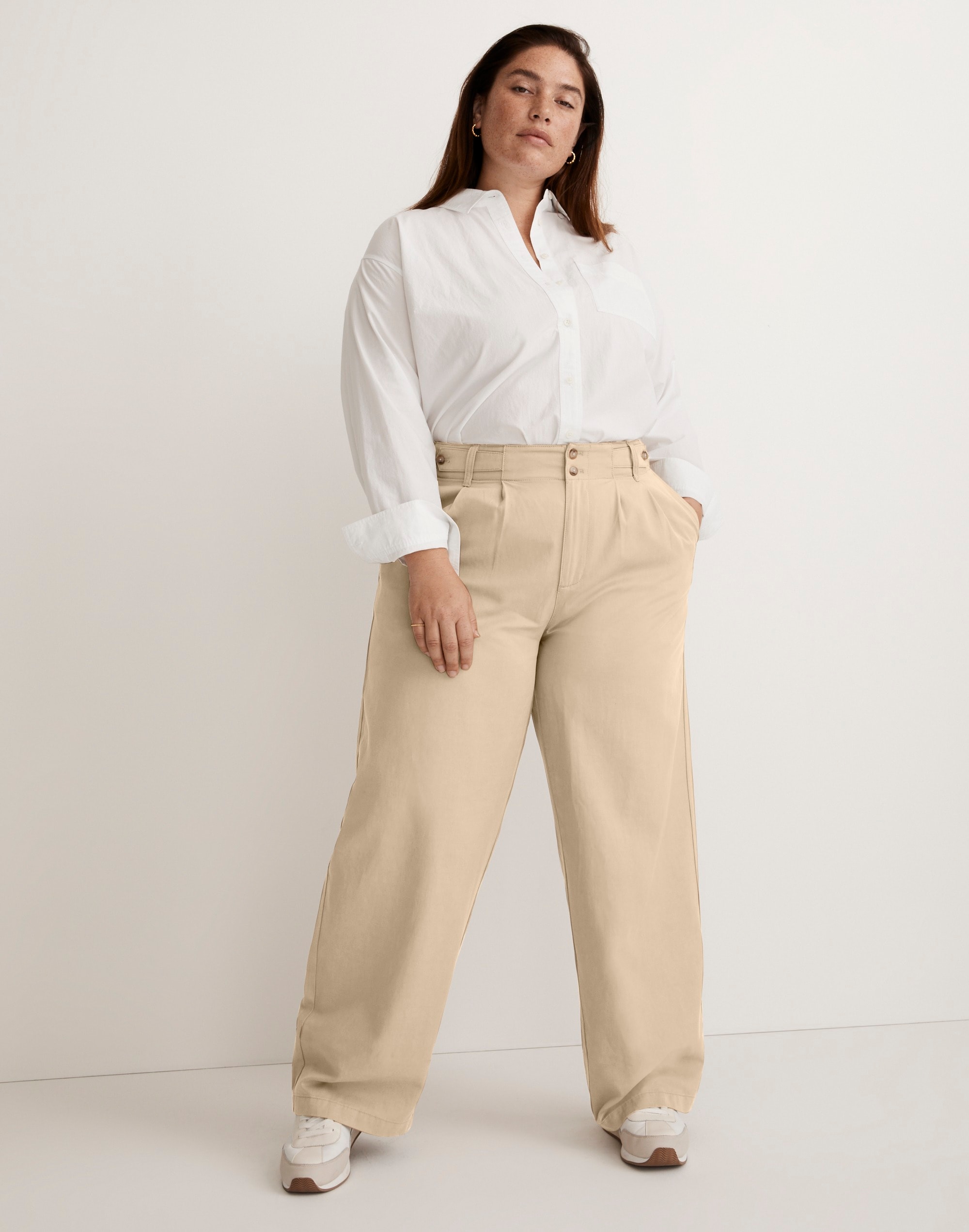 The Plus Harlow Wide-Leg Pant Drapey Twill | Madewell