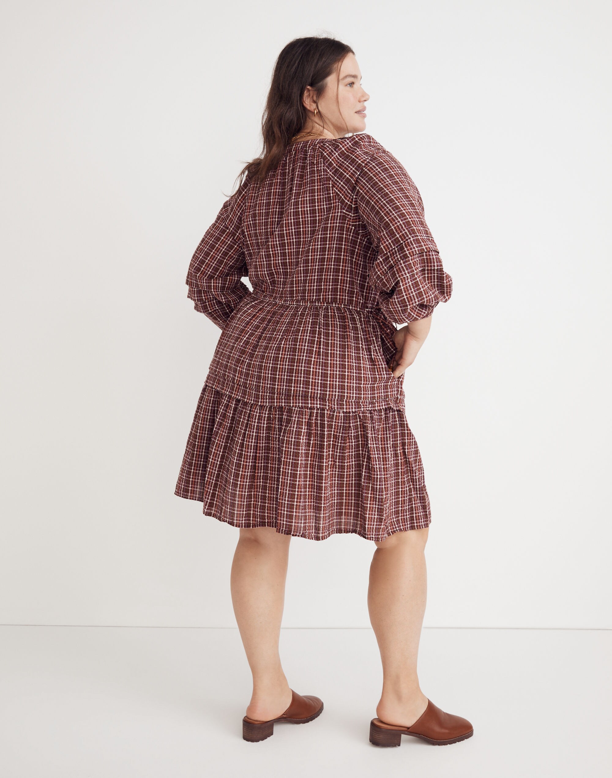 Plus Seersucker Wrap Mini Dress | Madewell