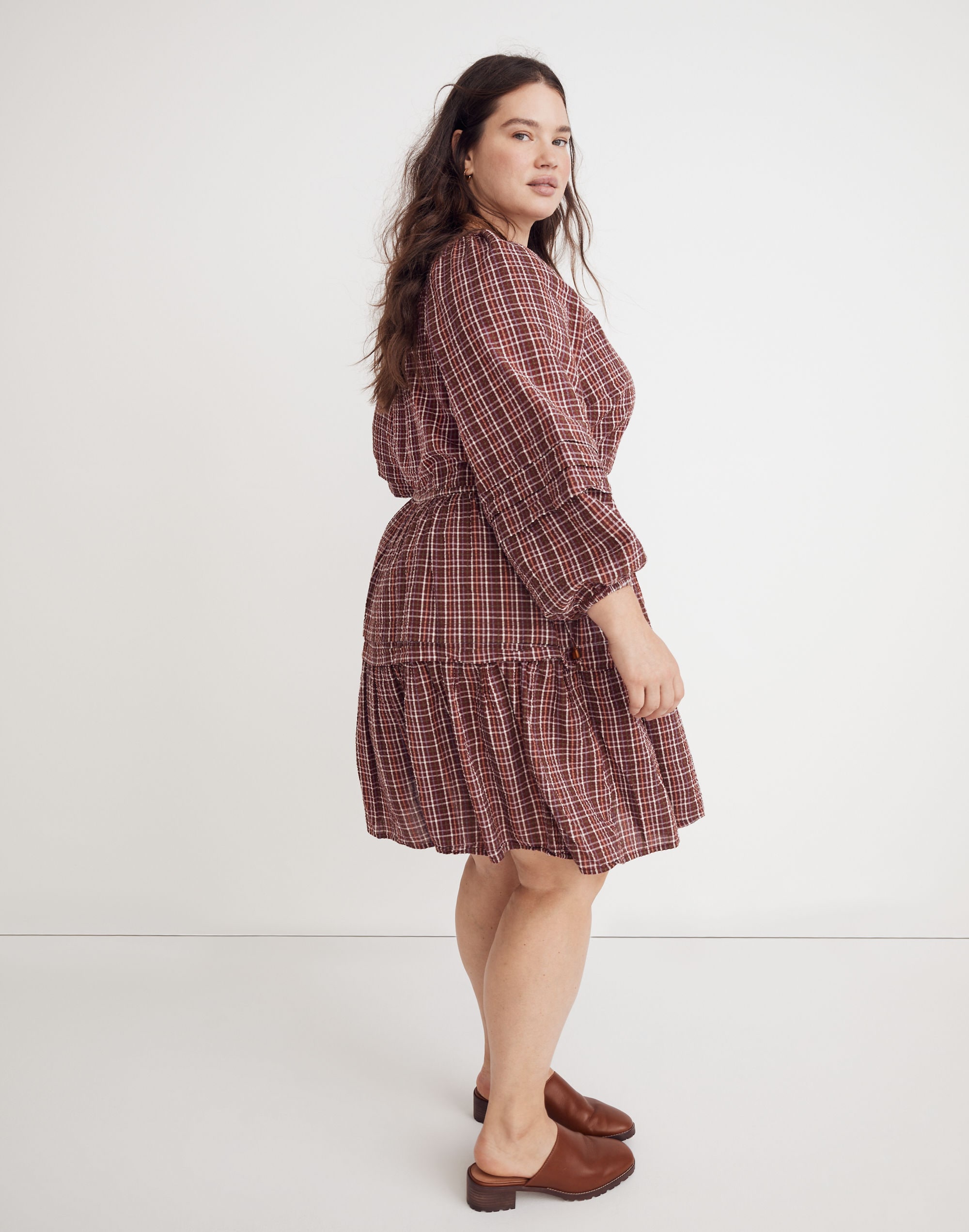 Plus Seersucker Wrap Mini Dress | Madewell