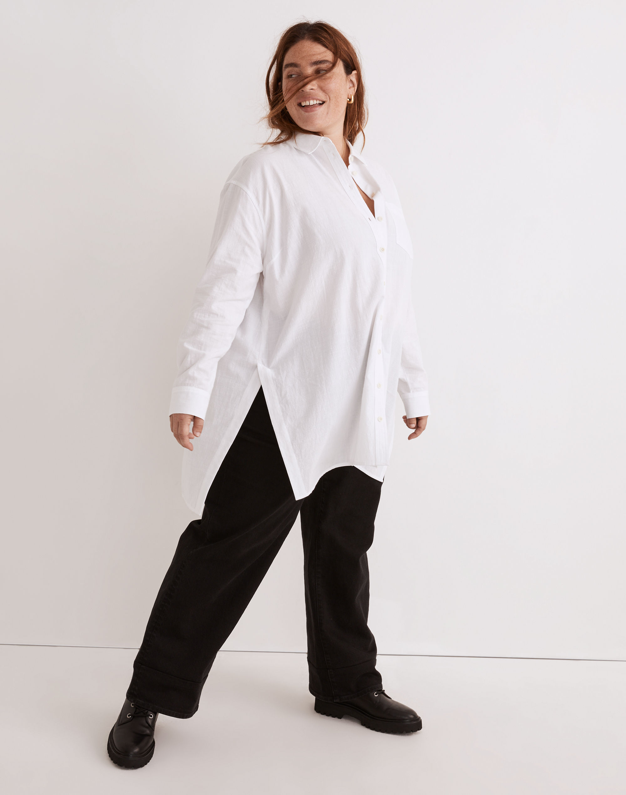 Plus Oversized Ex-Boyfriend Tunic Shirt | Madewell