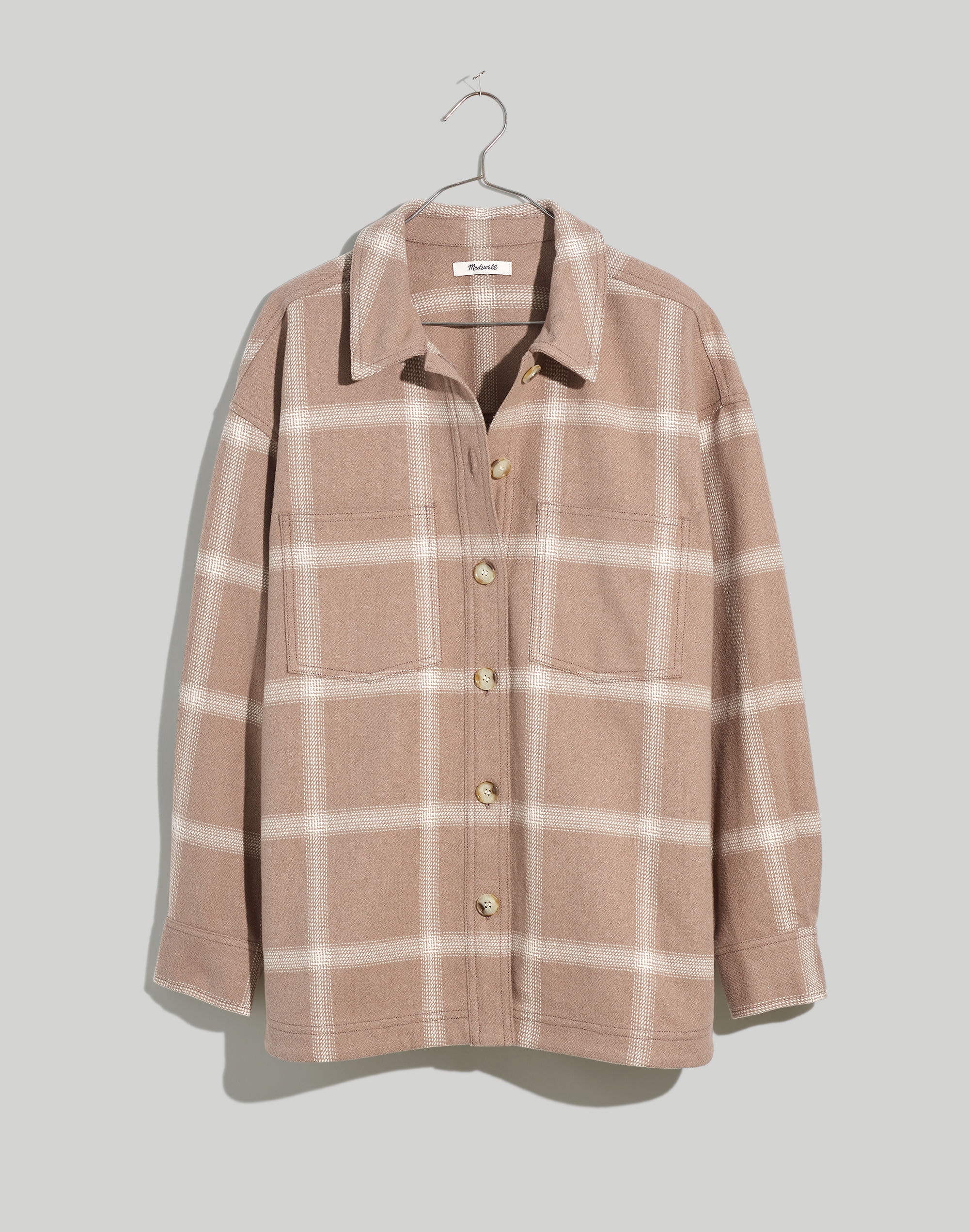 Plus Flannel Kentwood Oversized Shirt-Jacket Windowpane | Madewell