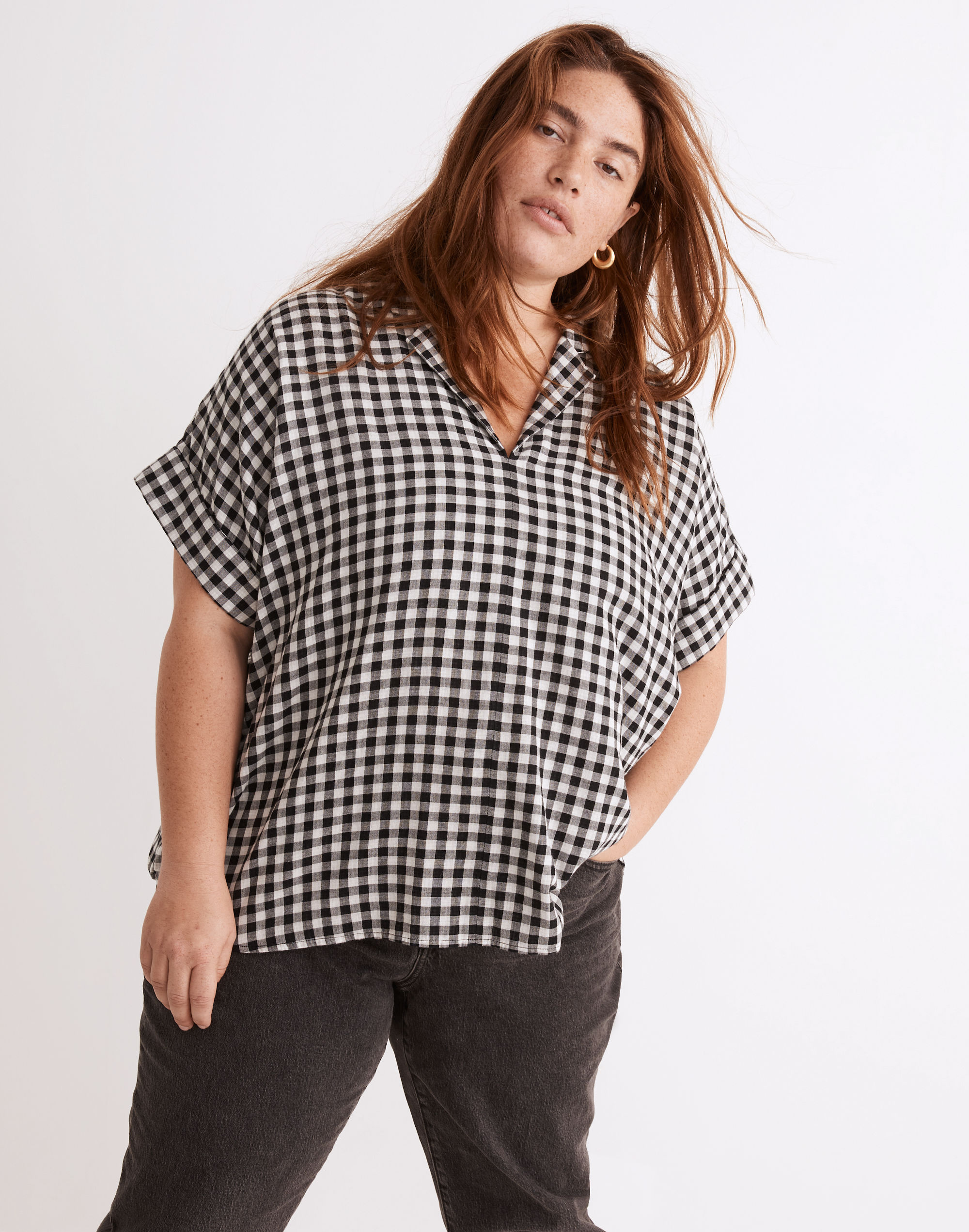 Plus Swenson Popover Shirt in Double-Faced Gingham | Madewell