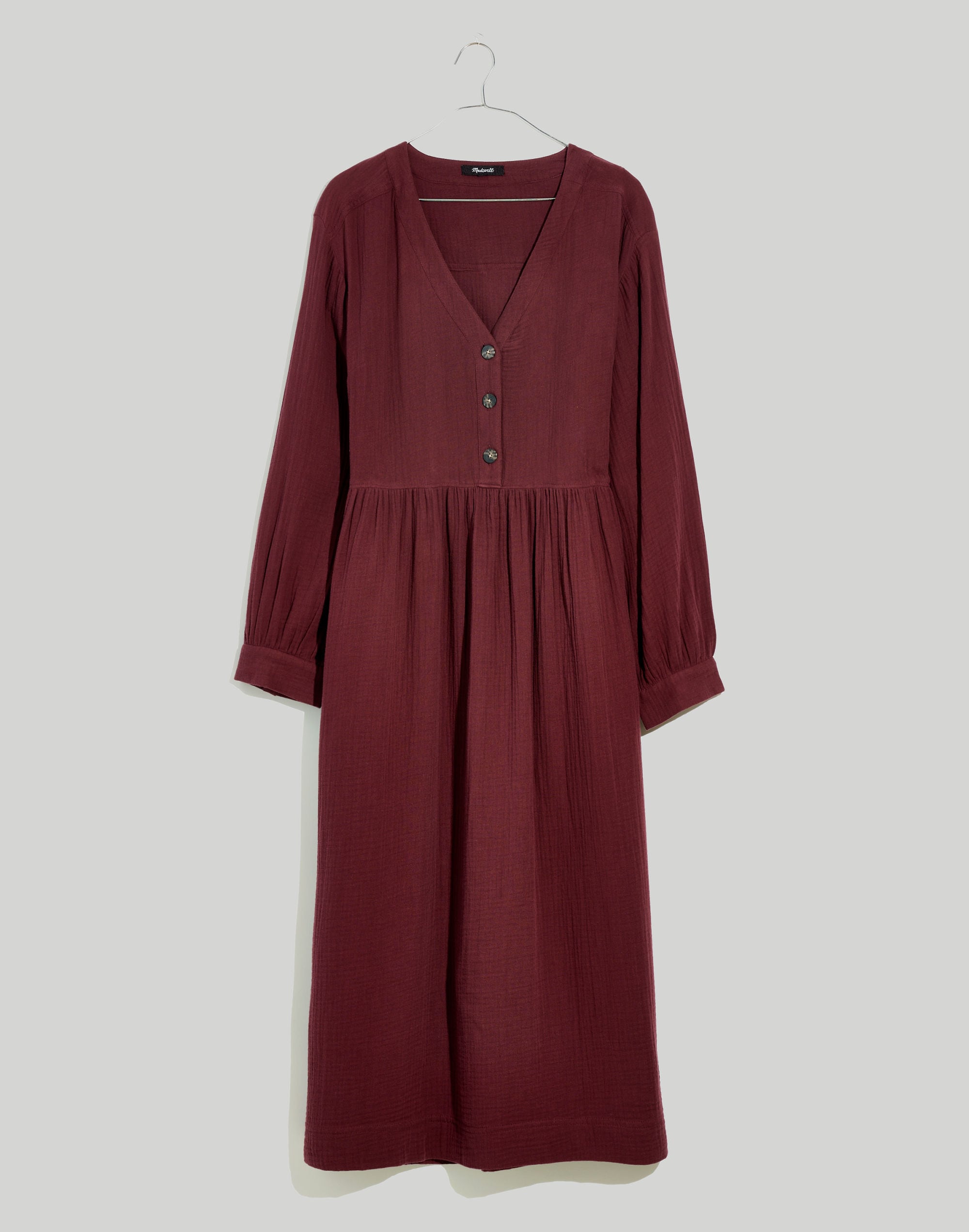 Plus Lightspun Button-Front Midi Dress | Madewell