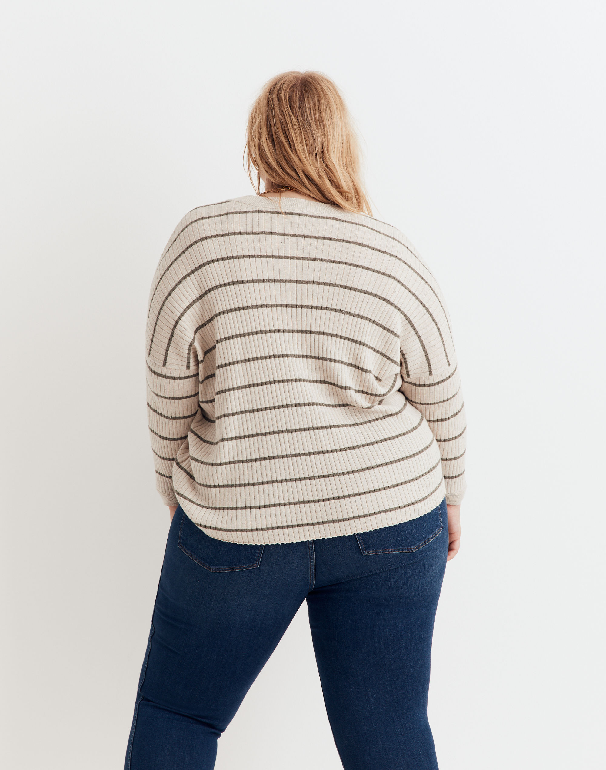 Plus Lawson Crop Pullover Sweater in Stripe | Madewell