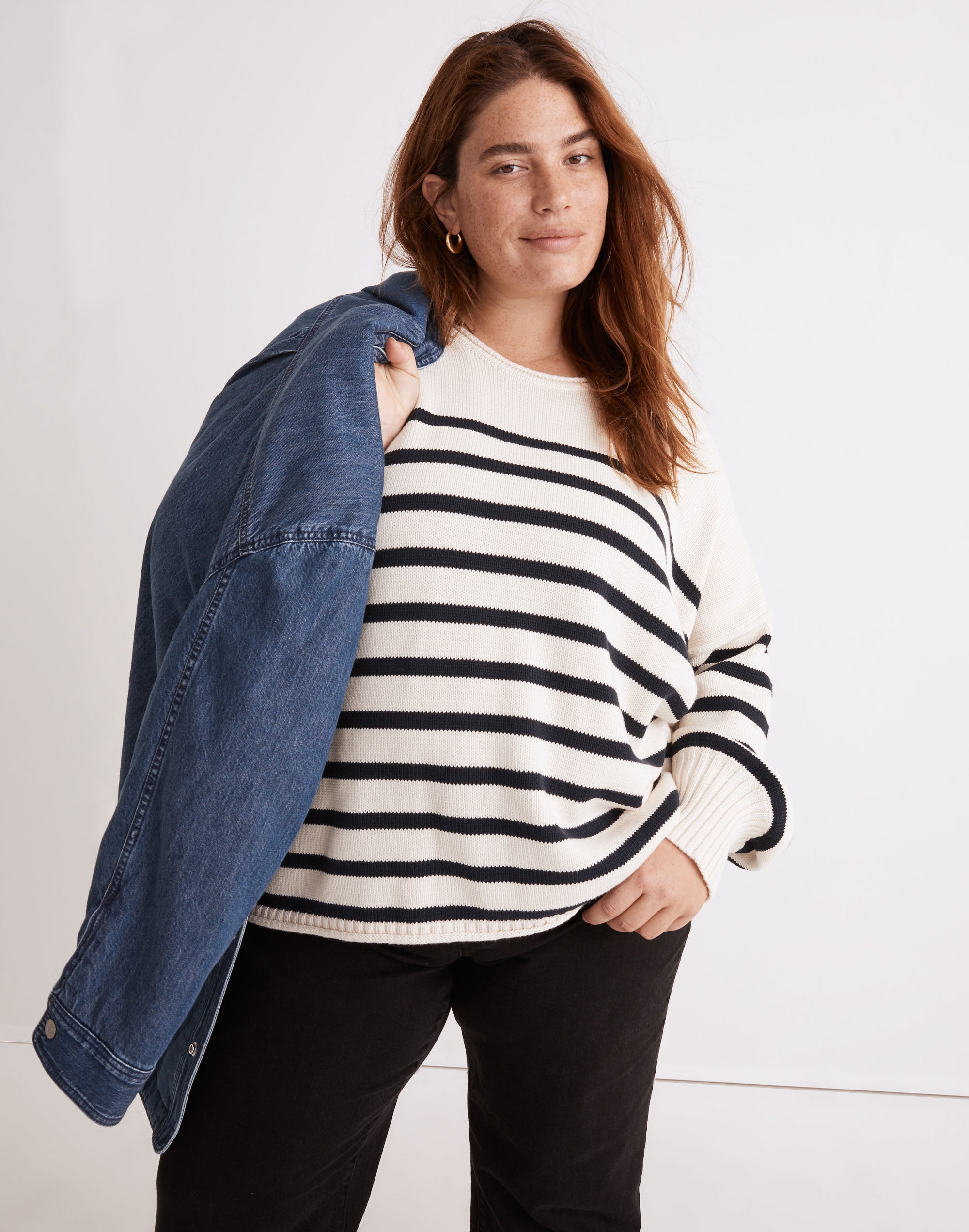 Plus Conway Pullover Sweater Stripe | Madewell