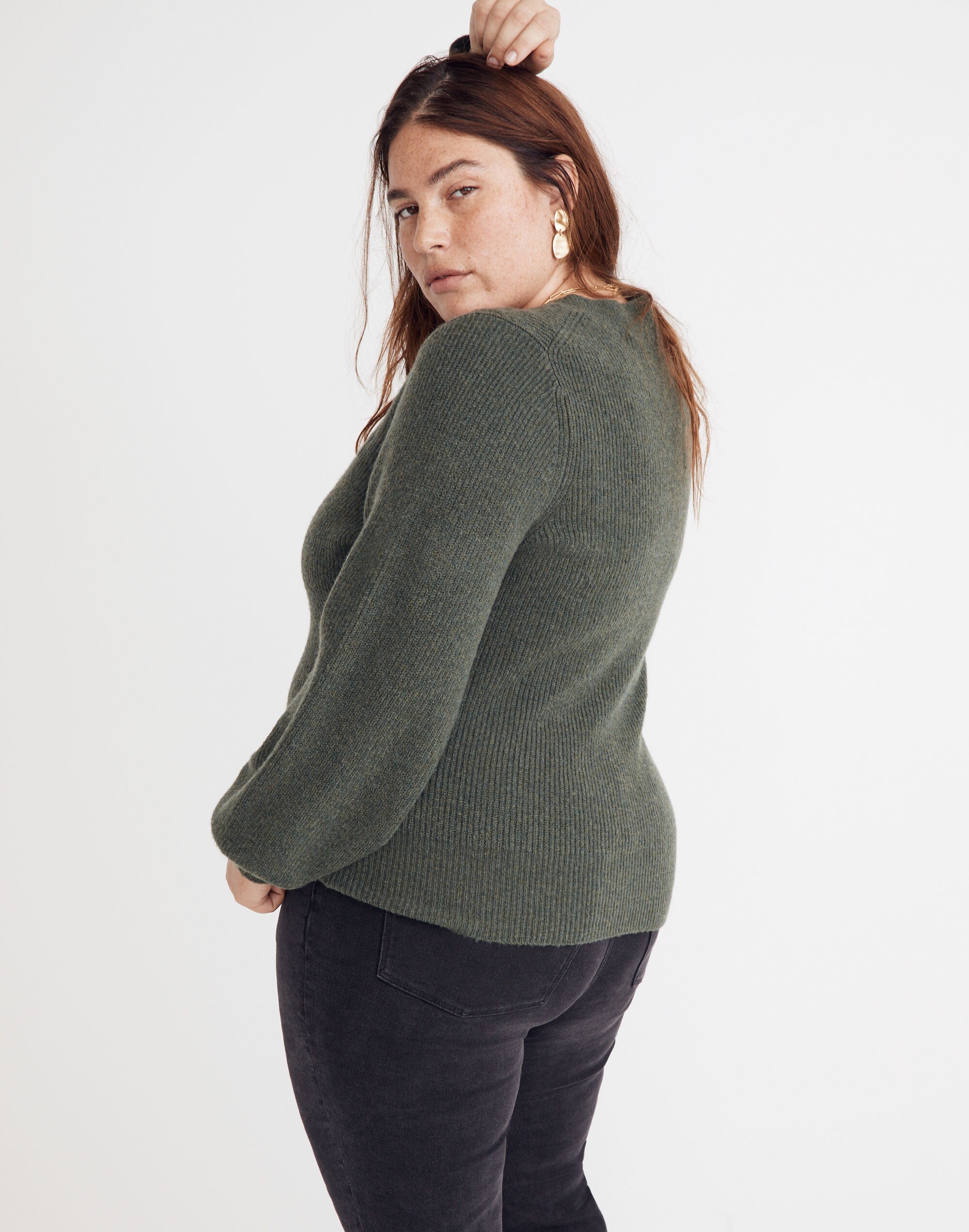 Plus Melwood Square-Neck Pullover Sweater Coziest Yarn | Madewell