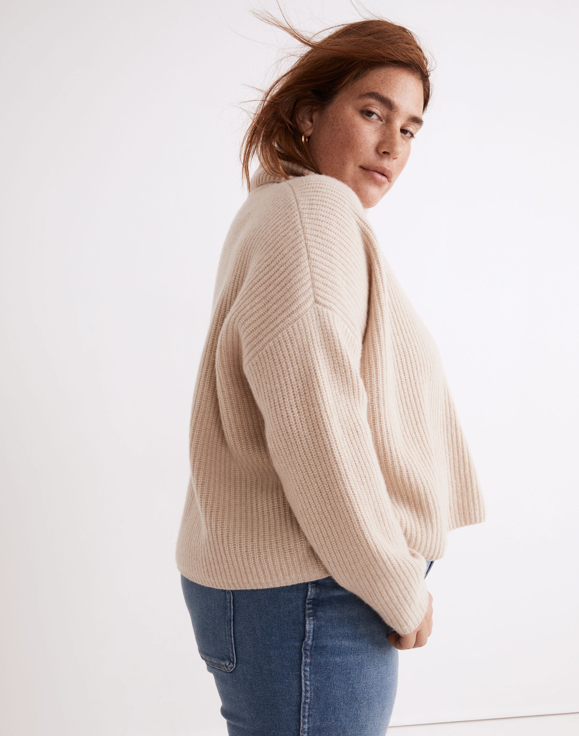 Plus (Re)sourced Cashmere Turtleneck Sweater