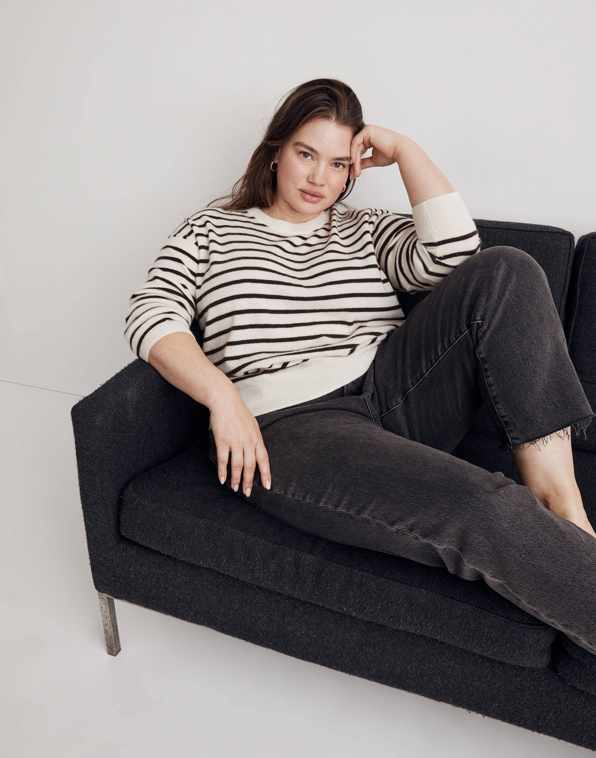 Plus (Re)sponsible Cashmere Relaxed Sweater Stripe | Madewell