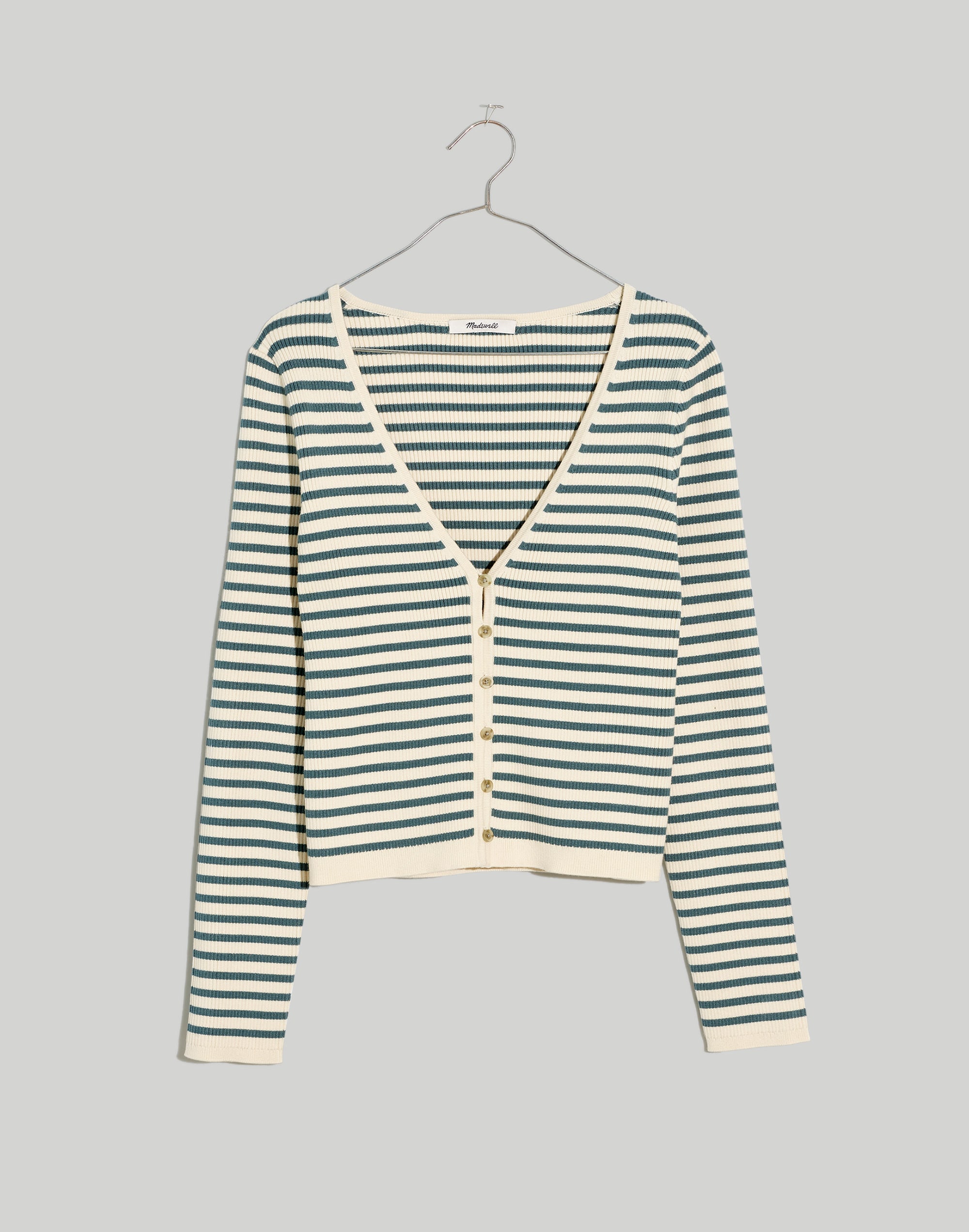 Carmon Crop Cardigan Sweater Stripe | Madewell