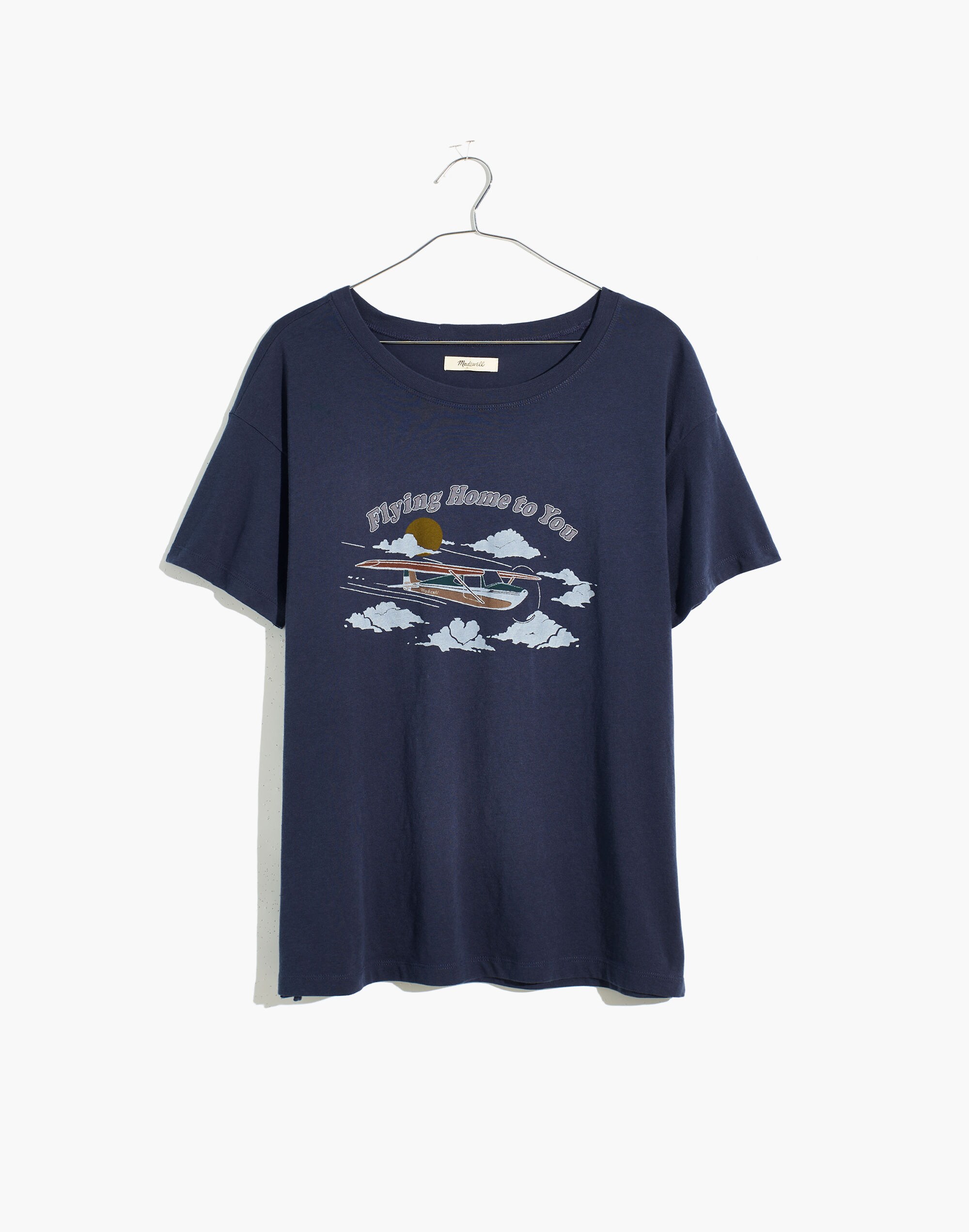 Flying Home to You Softfade Cotton Oversized Tee | Madewell