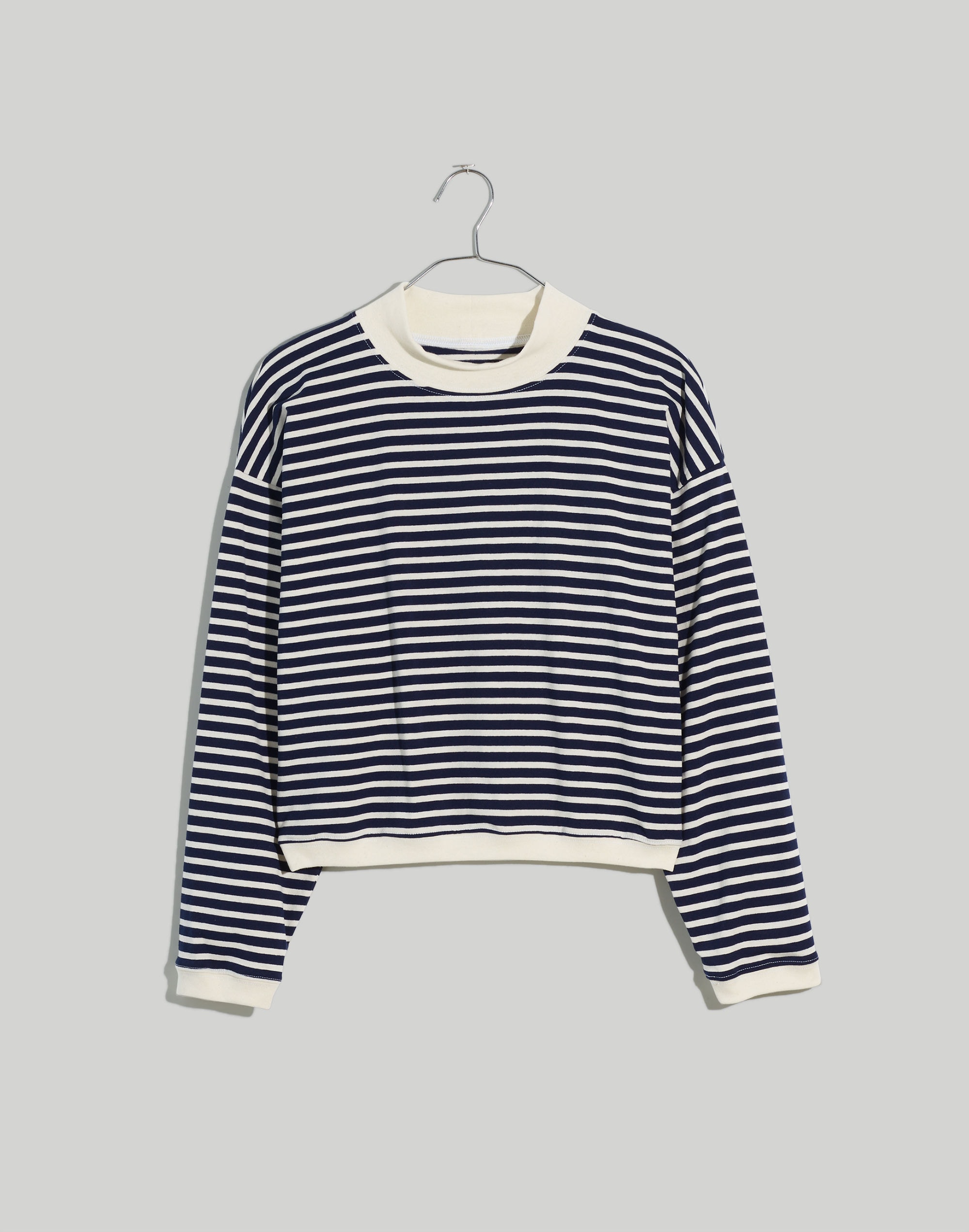 Rivet & Thread Mockneck Crop Tee Stripe | Madewell