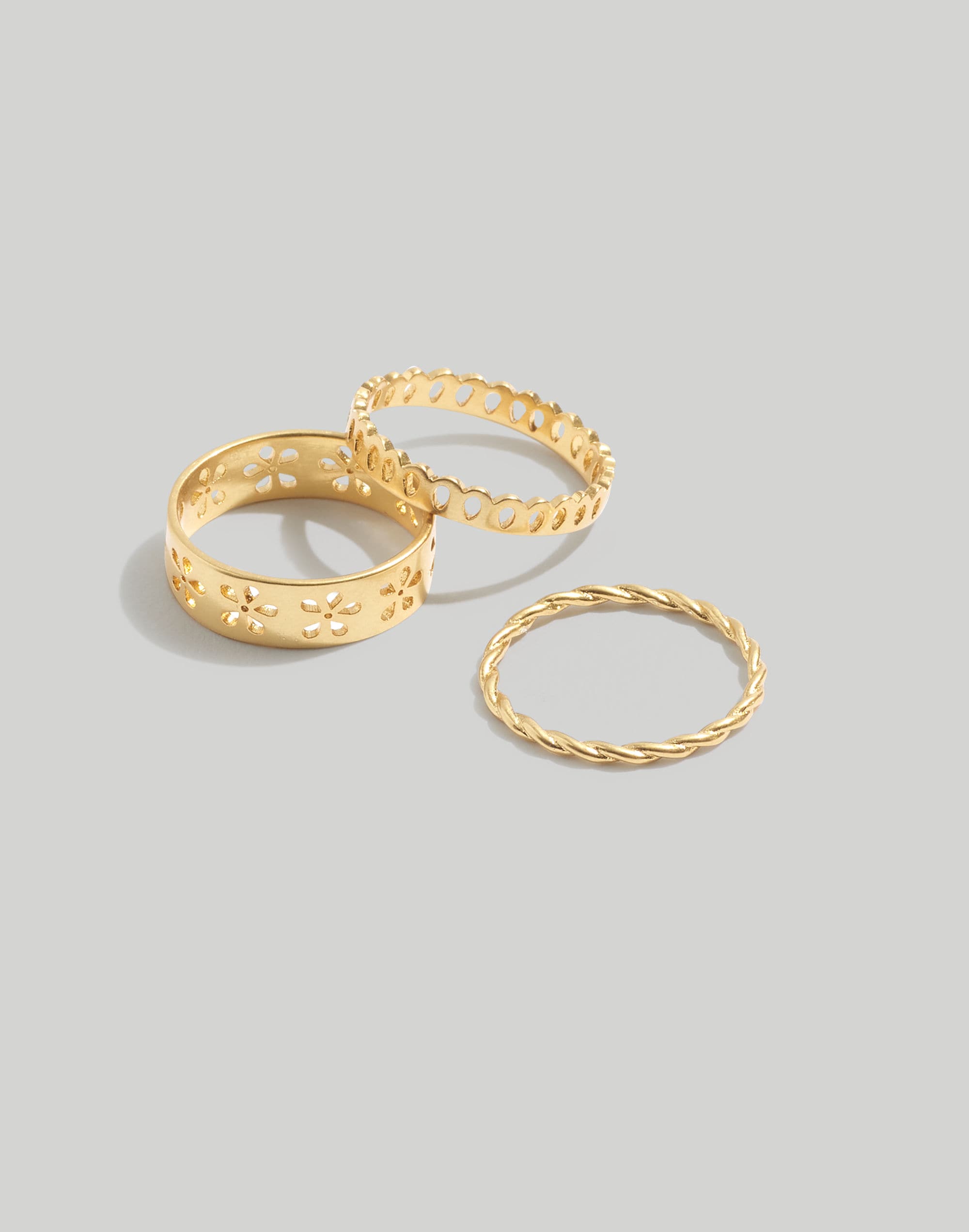 Eyelet Lace Stacking Ring Set | Madewell