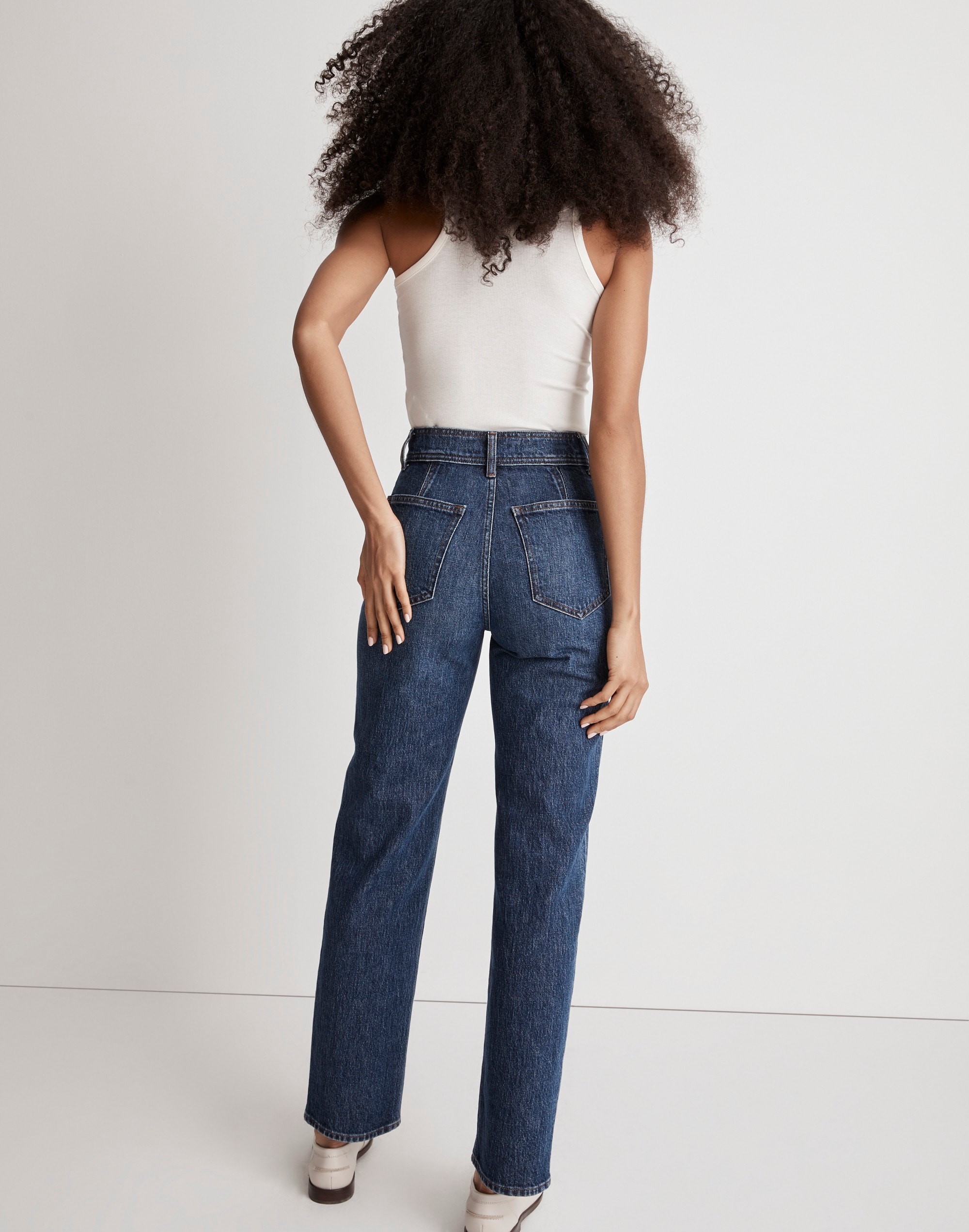 The Perfect Vintage Straight Jean in Stanhill Wash: Pocket Edition