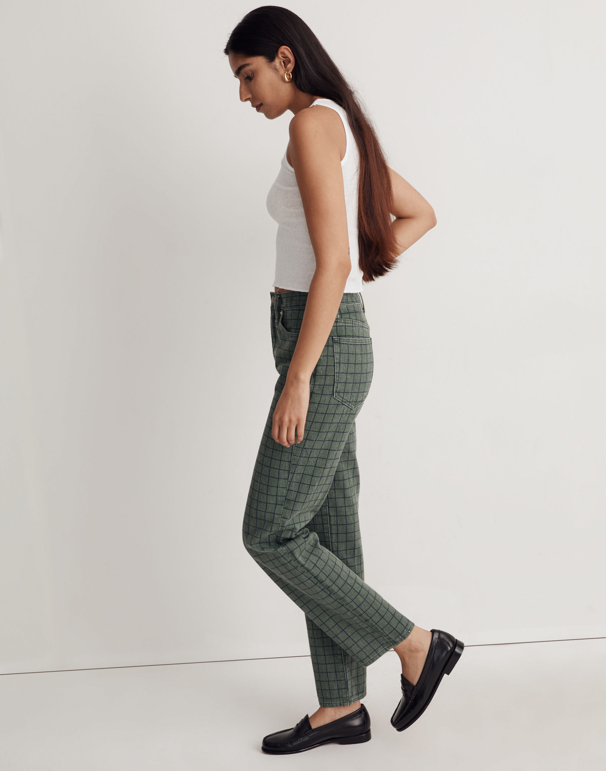 The Perfect Vintage Straight Jean Windowpane Plaid | Madewell