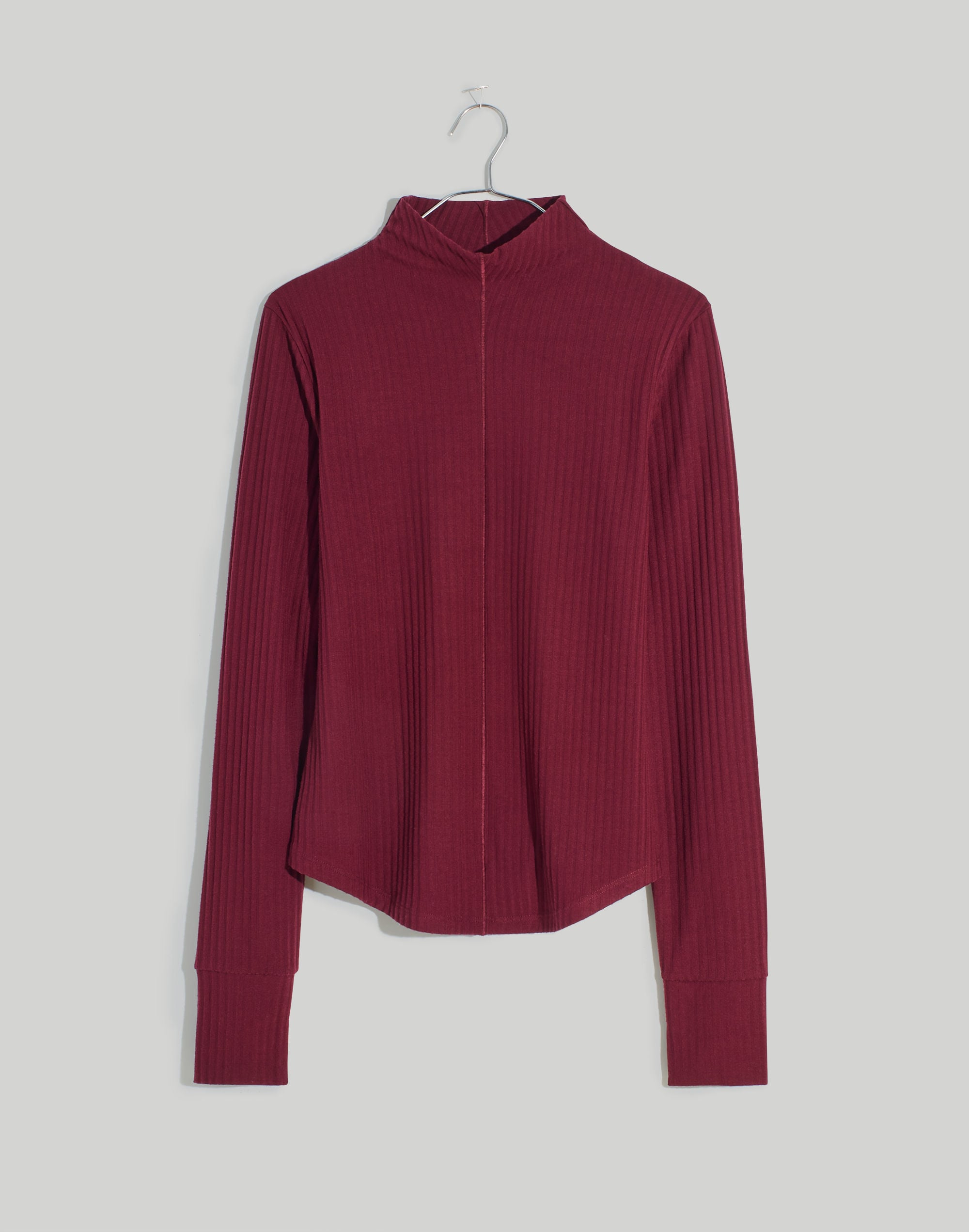 MWL Brushed Rib Long-Sleeve Turtleneck Top | Madewell