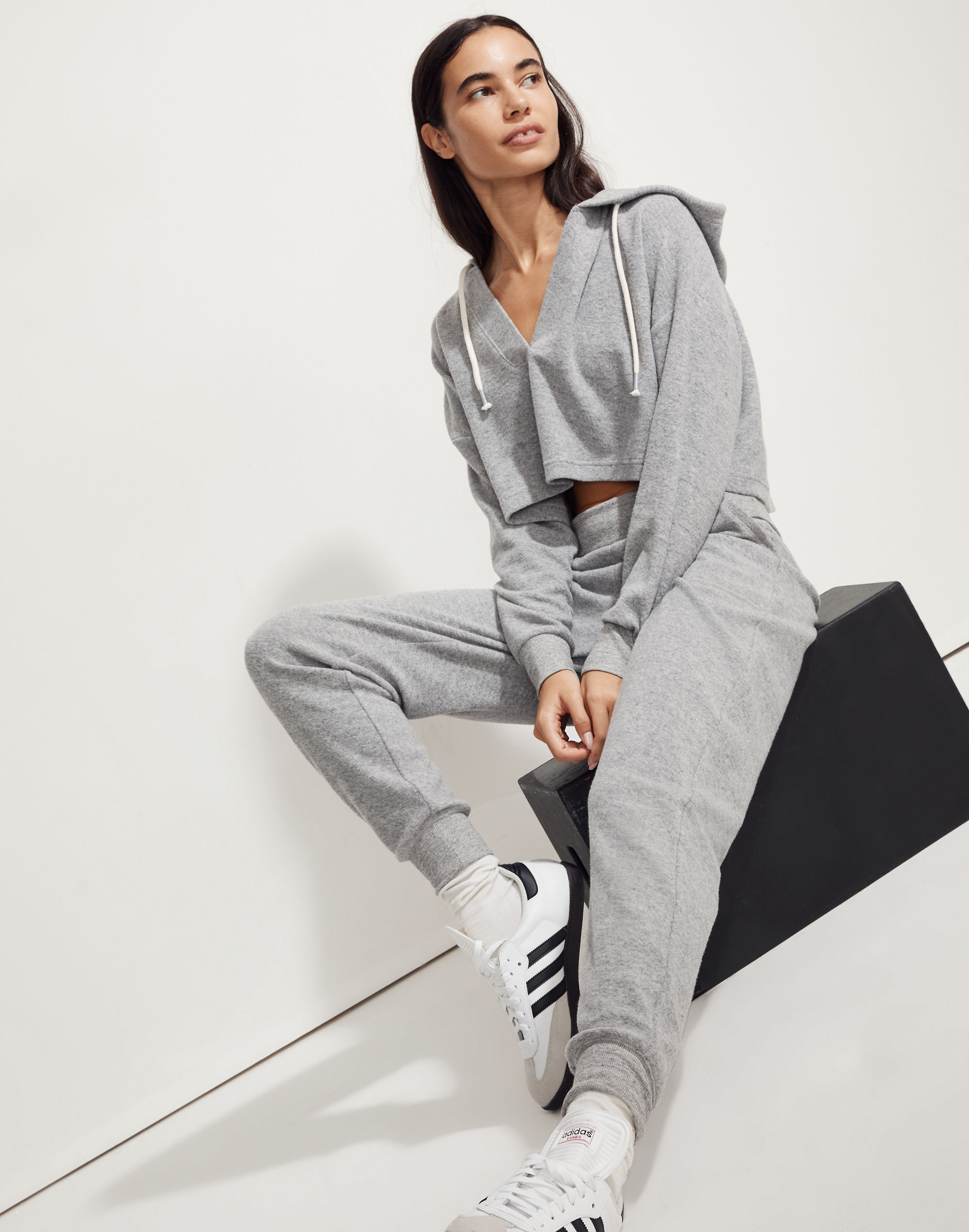 Brushed Drawstring Hoodie Sweatshirt | Madewell