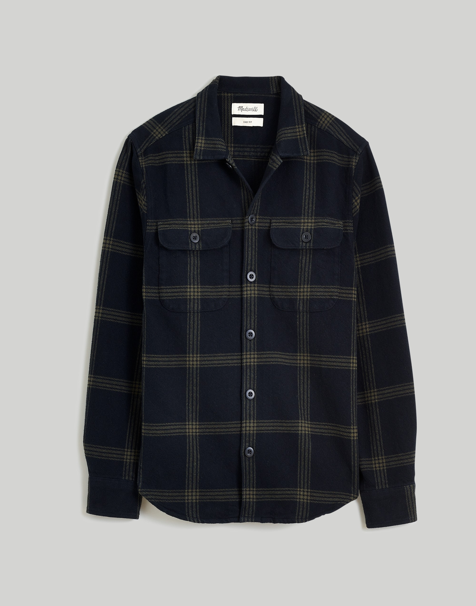 Brushed Flannel Easy Shirt-Jacket