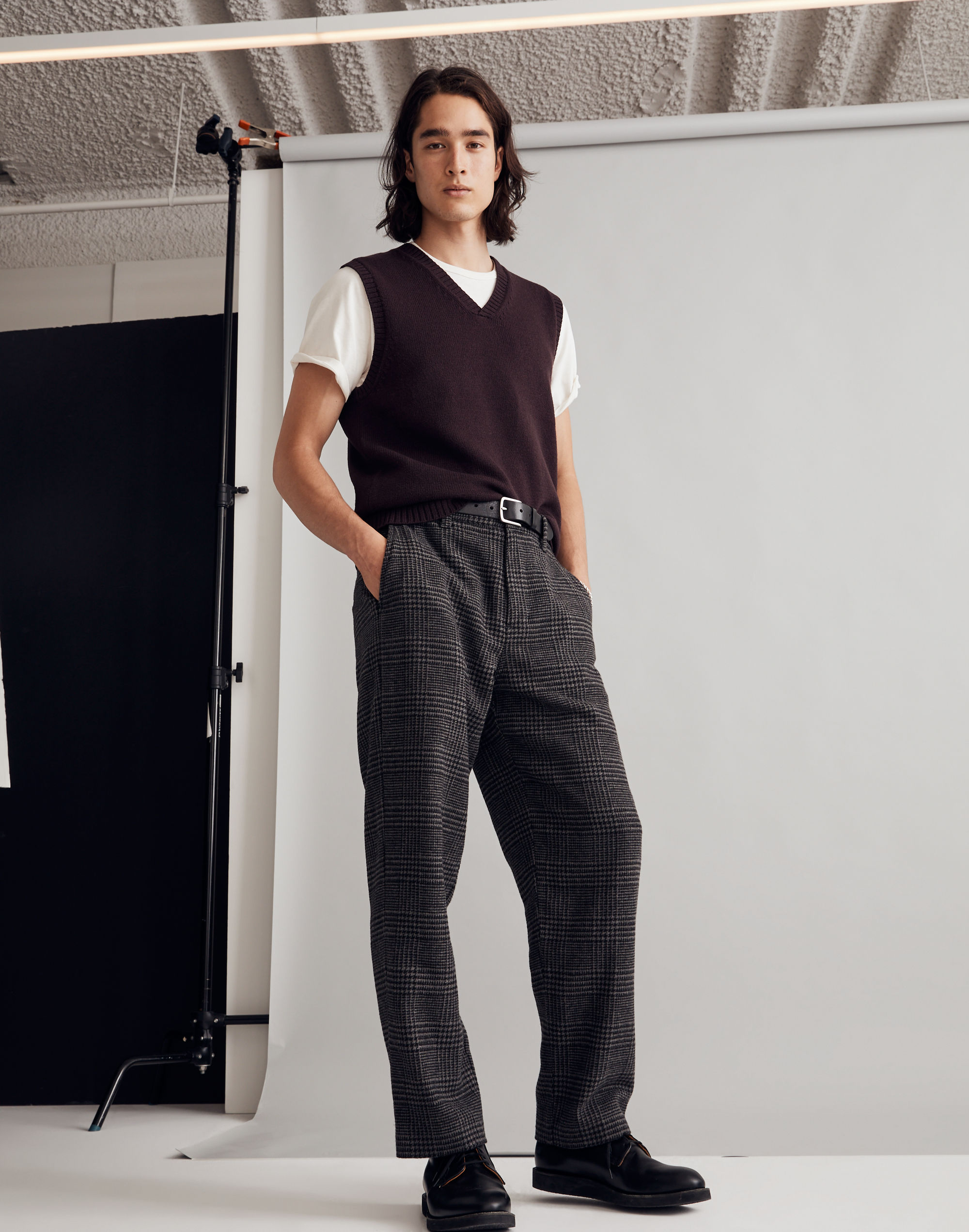 Baggy Straight Wool-Blend Pants | Madewell