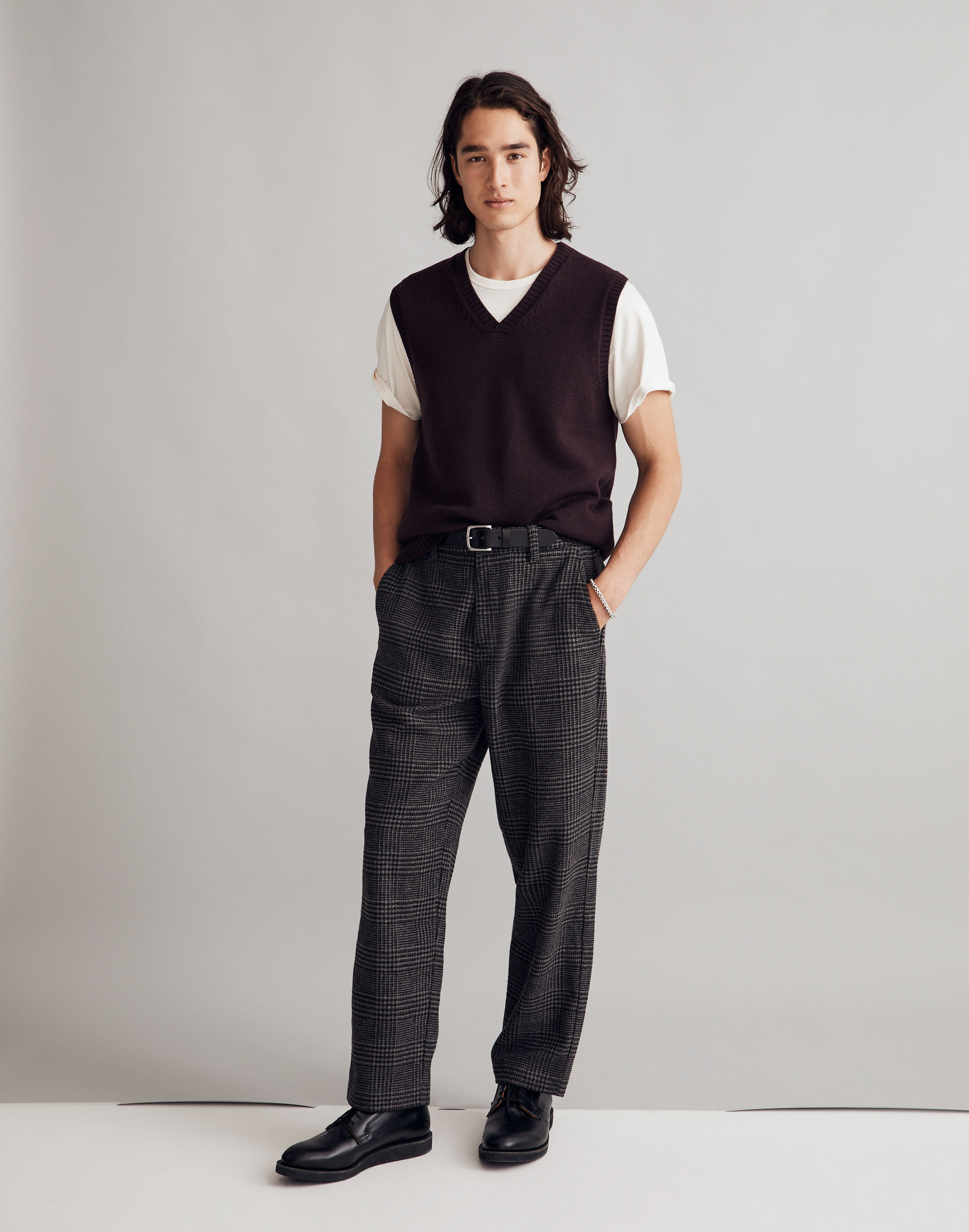 Baggy Straight Wool-Blend Pants | Madewell