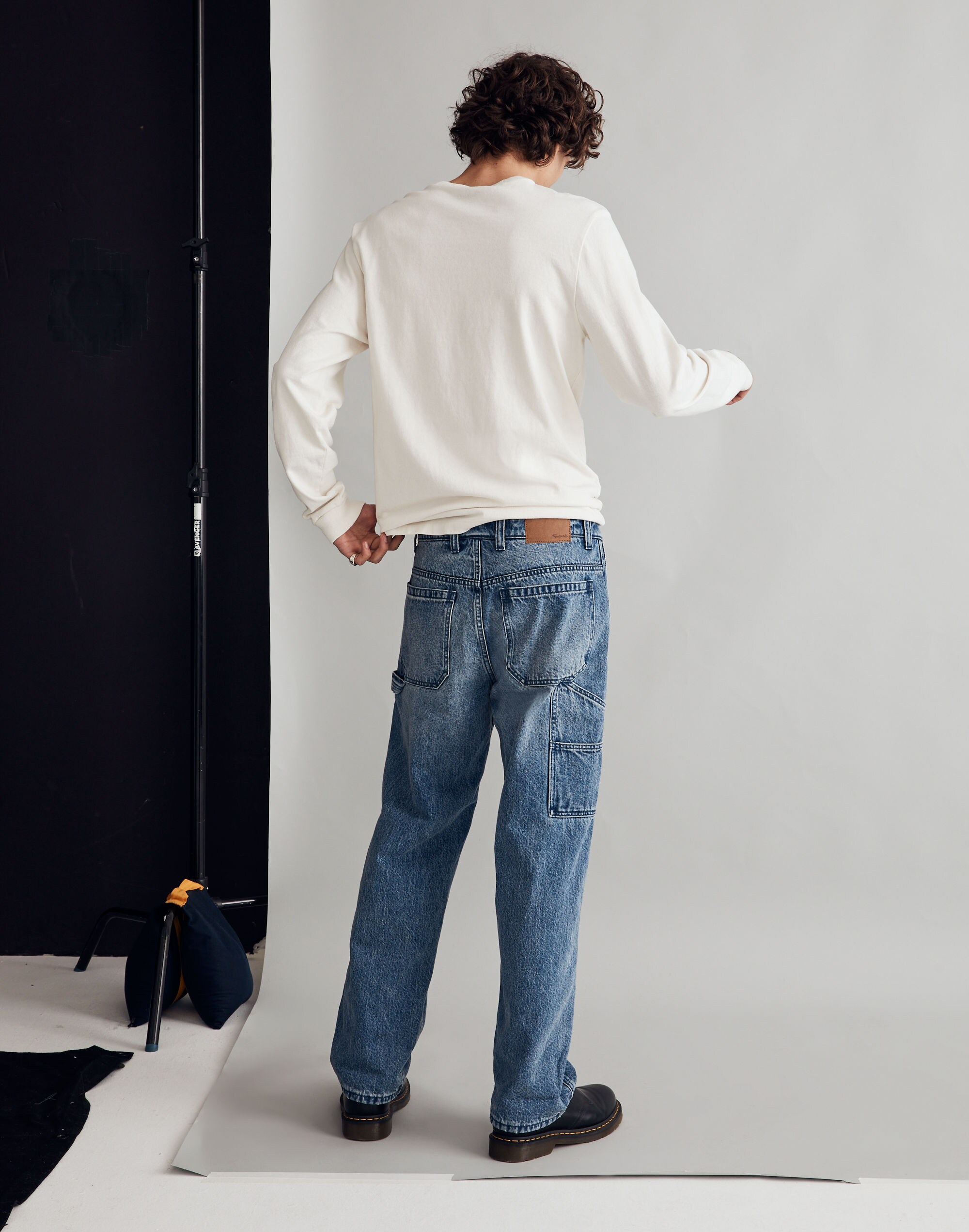 Flannel-Lined Carpenter Jeans Kenton Wash | Madewell