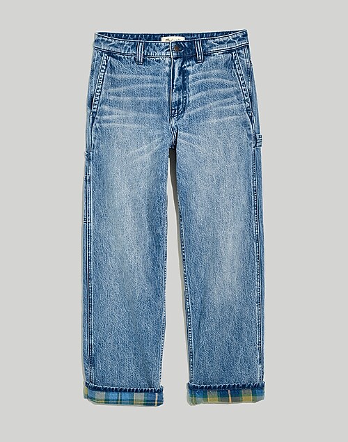Flannel-Lined Carpenter Jeans in Kenton Wash