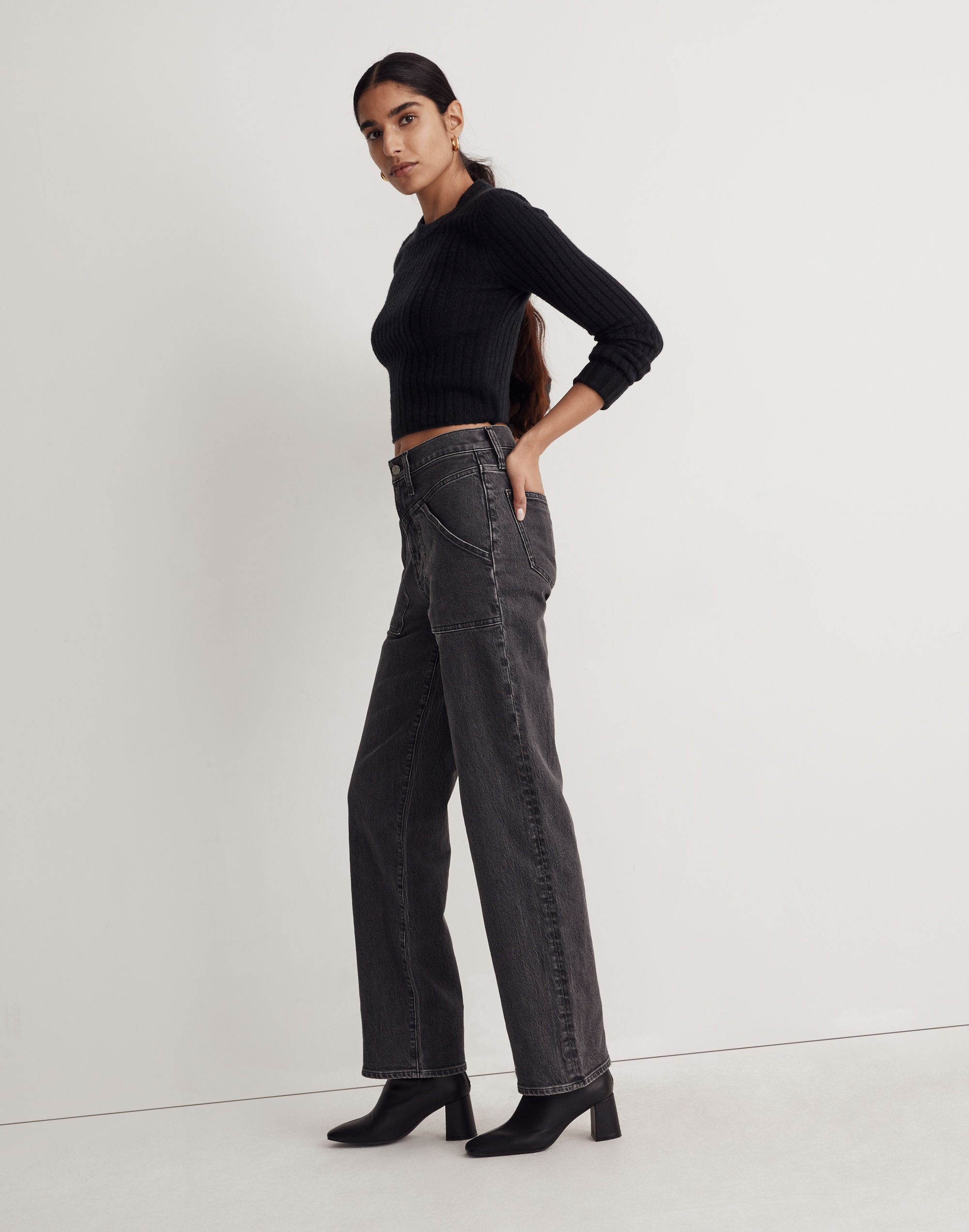 The Perfect Vintage Wide-Leg Jean Windhaven Wash: Patch-Pocket Edition | Madewell