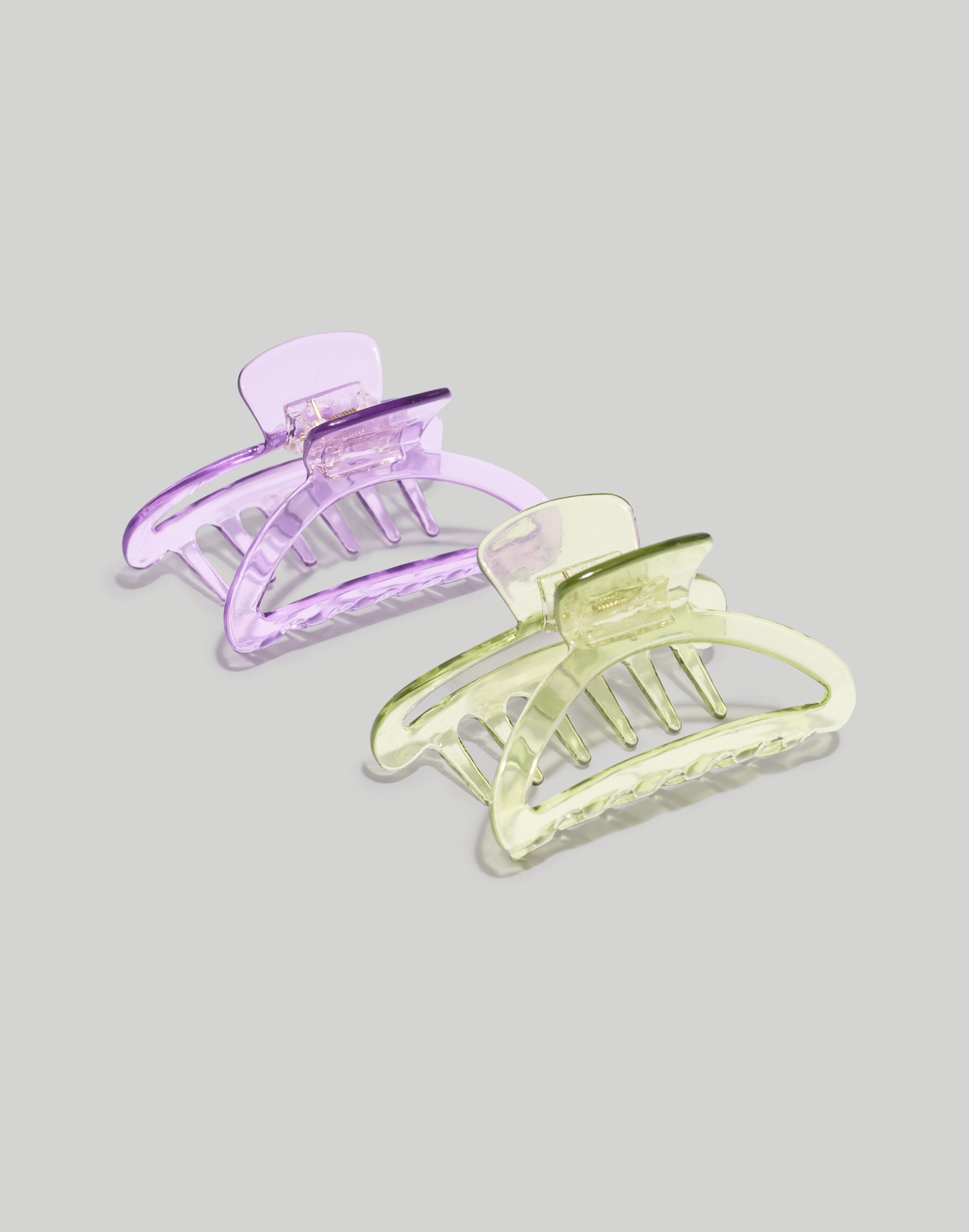 Two-Pack Translucent Small Claw Hair Clips | Madewell