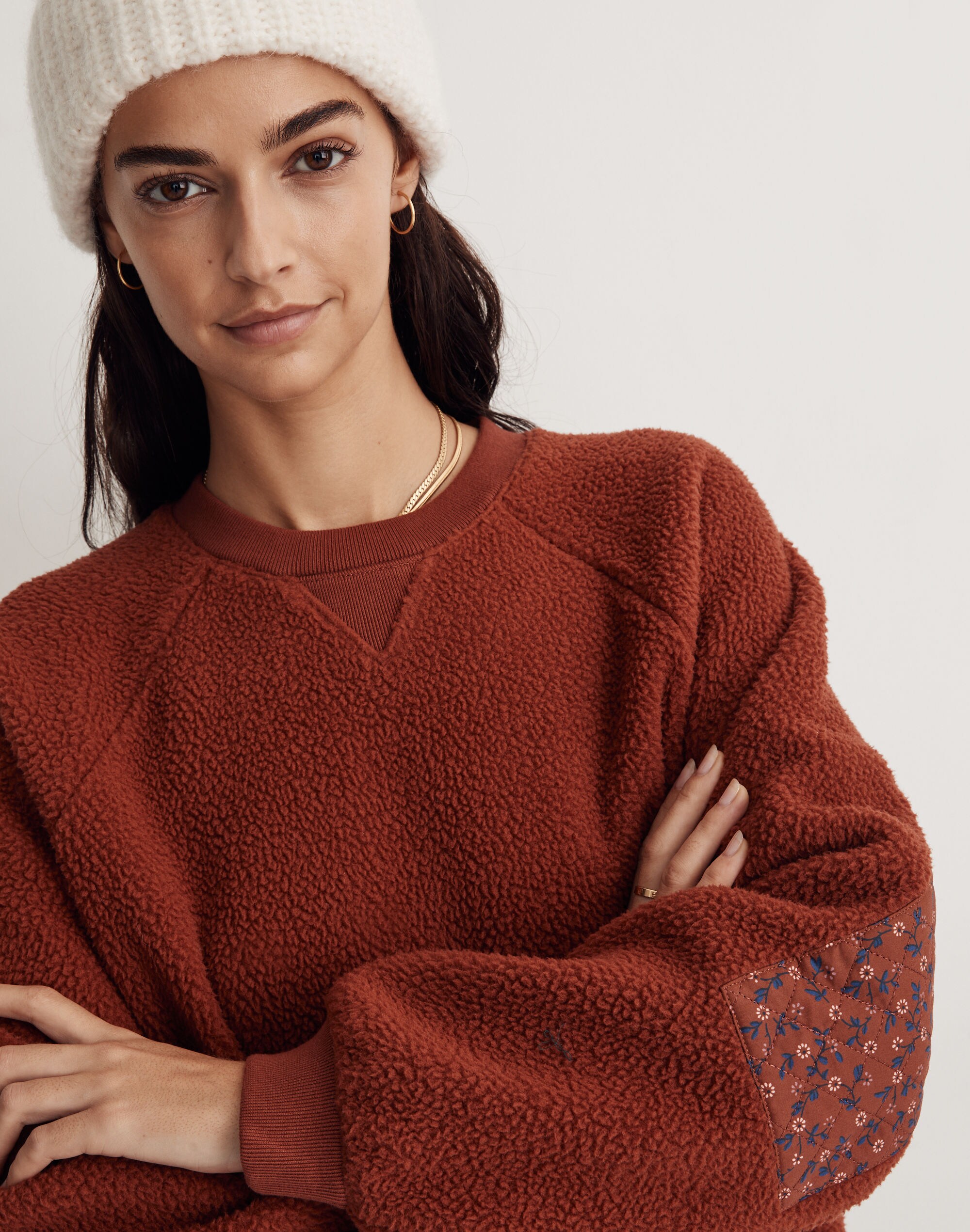 (Re)sourced Sherpa Sweatshirt: Quilted Edition | Madewell