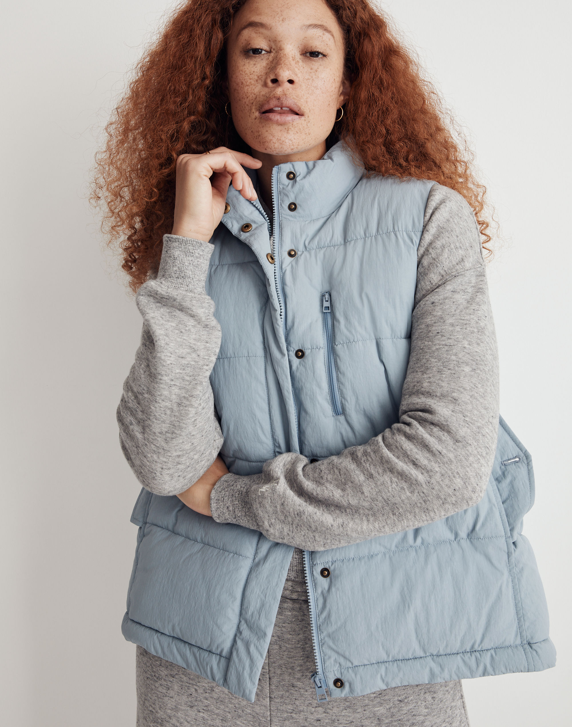 Textured Nylon Puffer Vest | Madewell