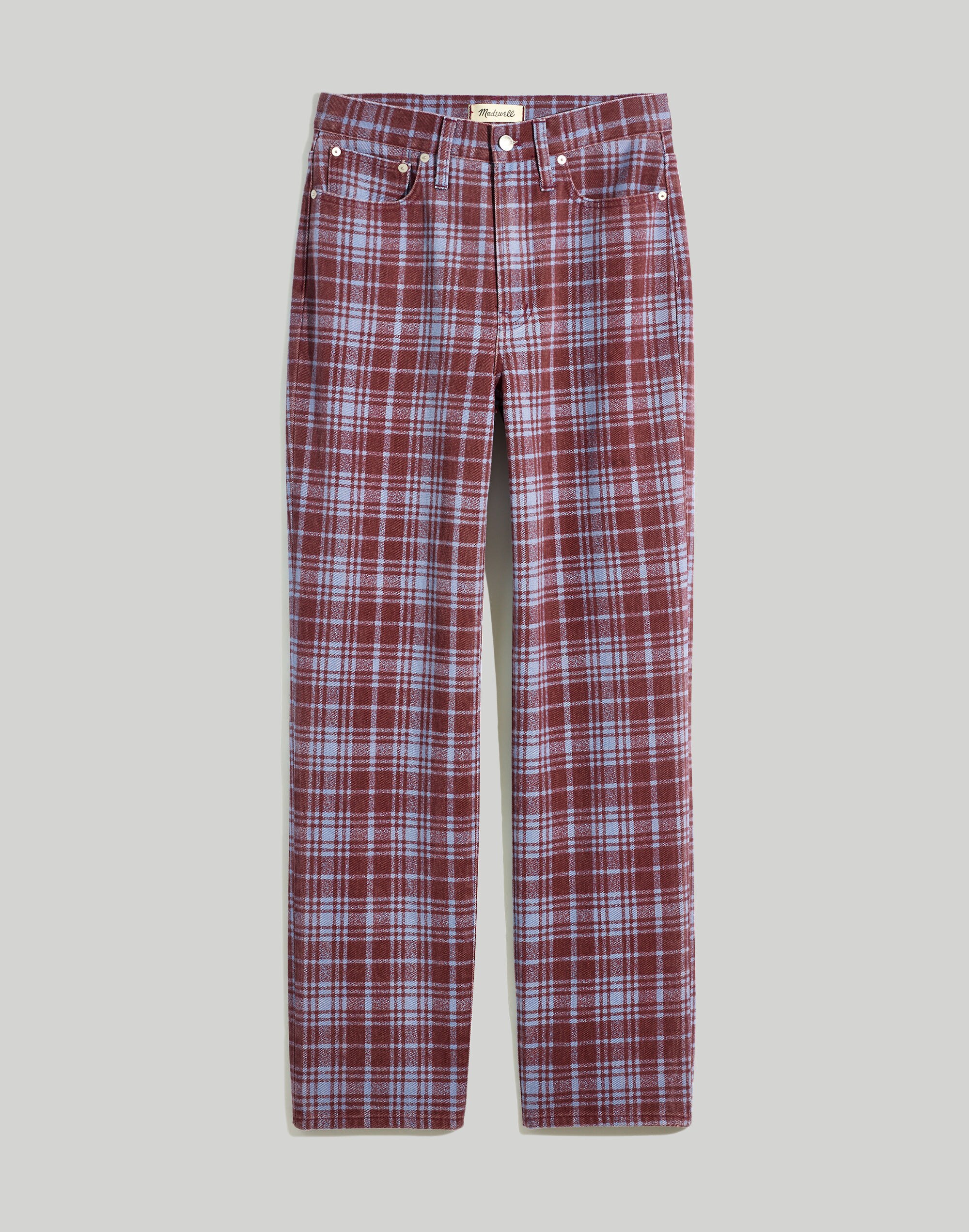 The Perfect Vintage Straight Jean Cabernet Plaid | Madewell