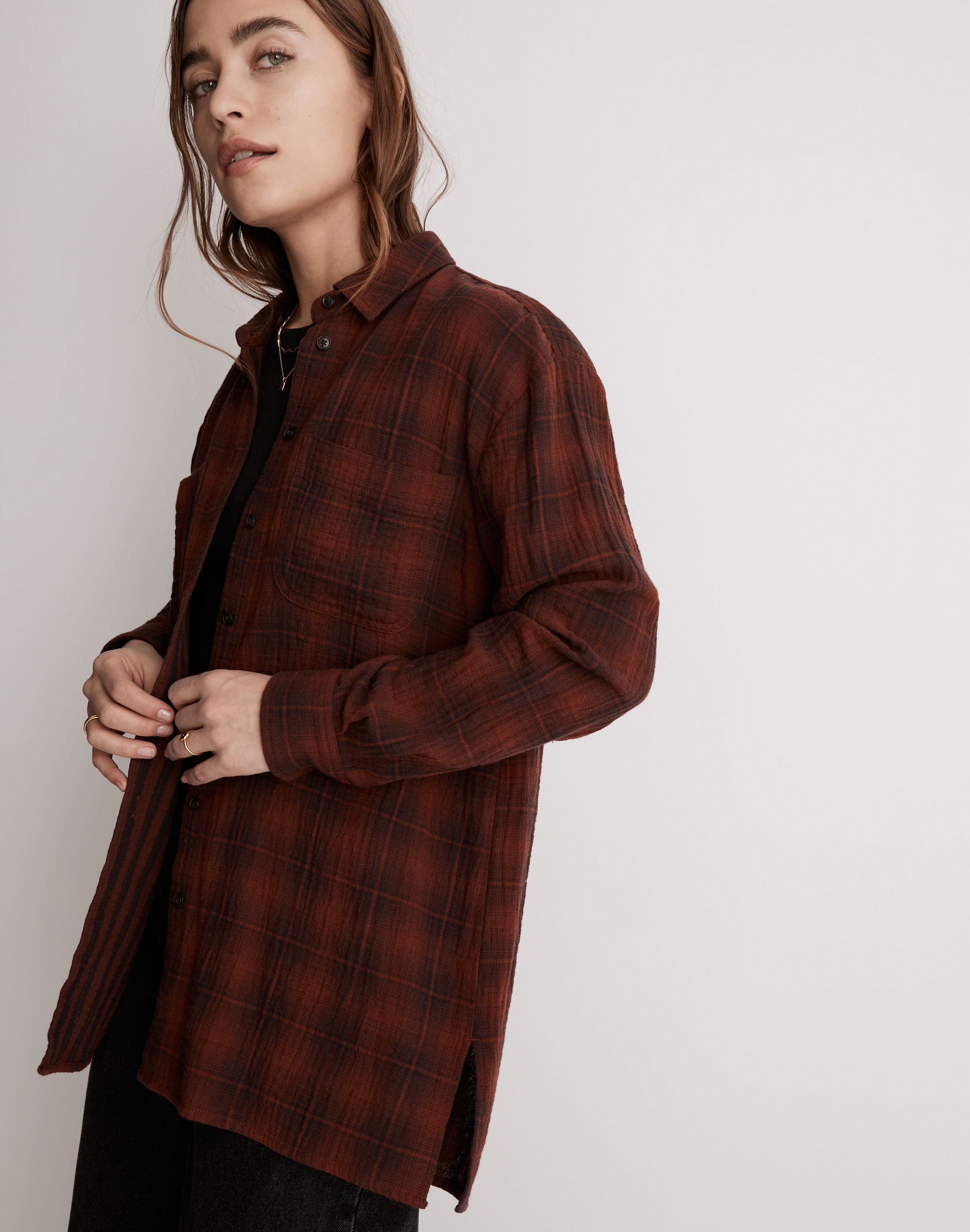 Oversized Flannel Button-Down Shirt | Madewell