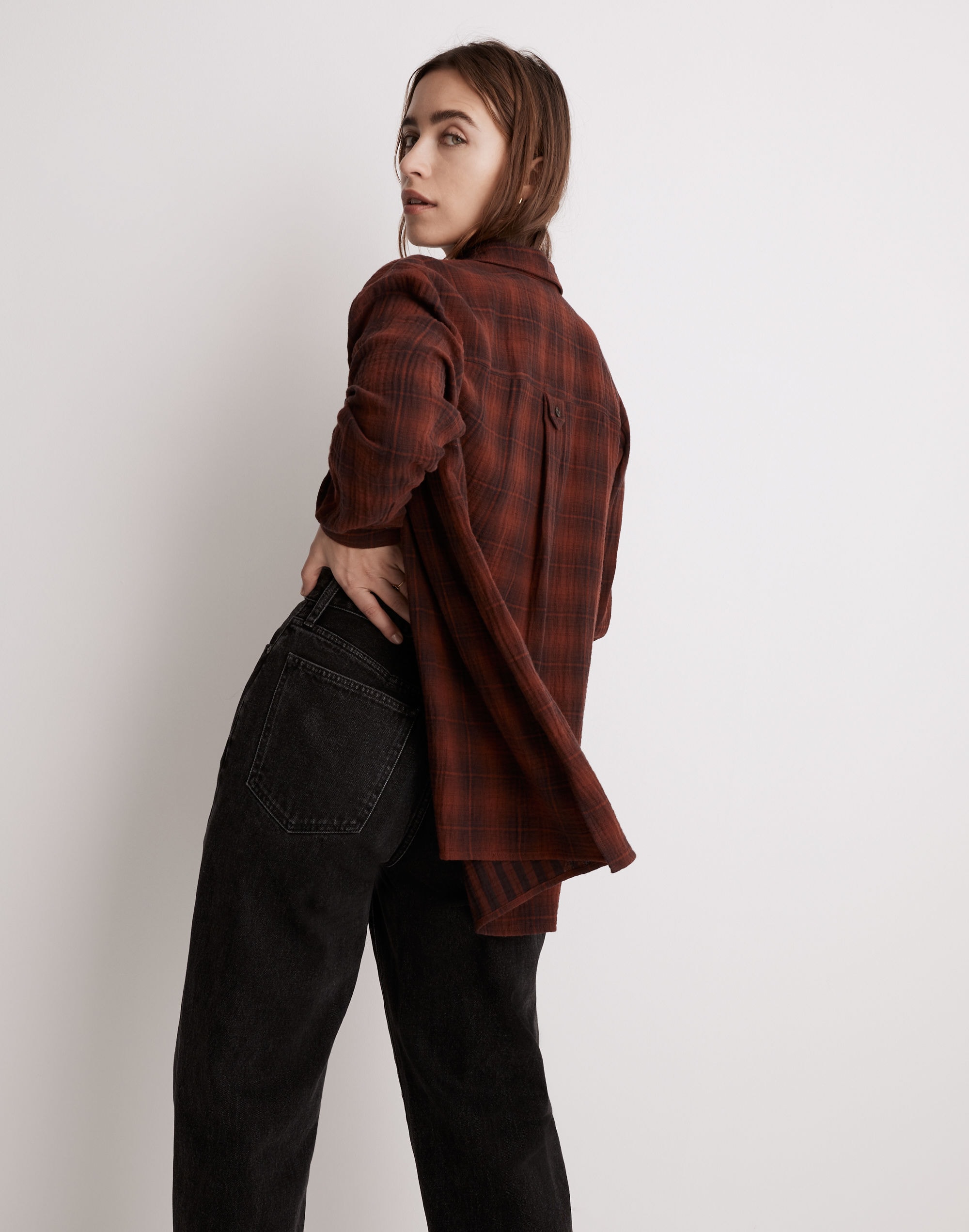 Oversized Flannel Button-Down Shirt | Madewell