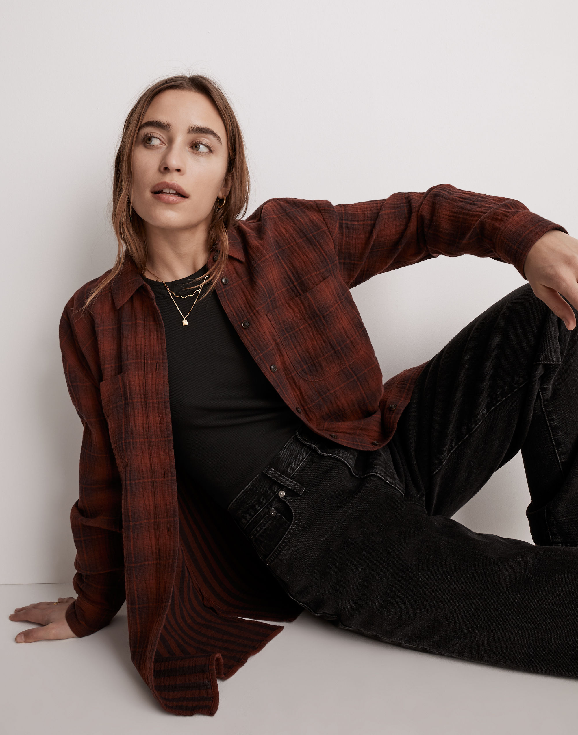 Oversized Flannel Button-Down Shirt | Madewell