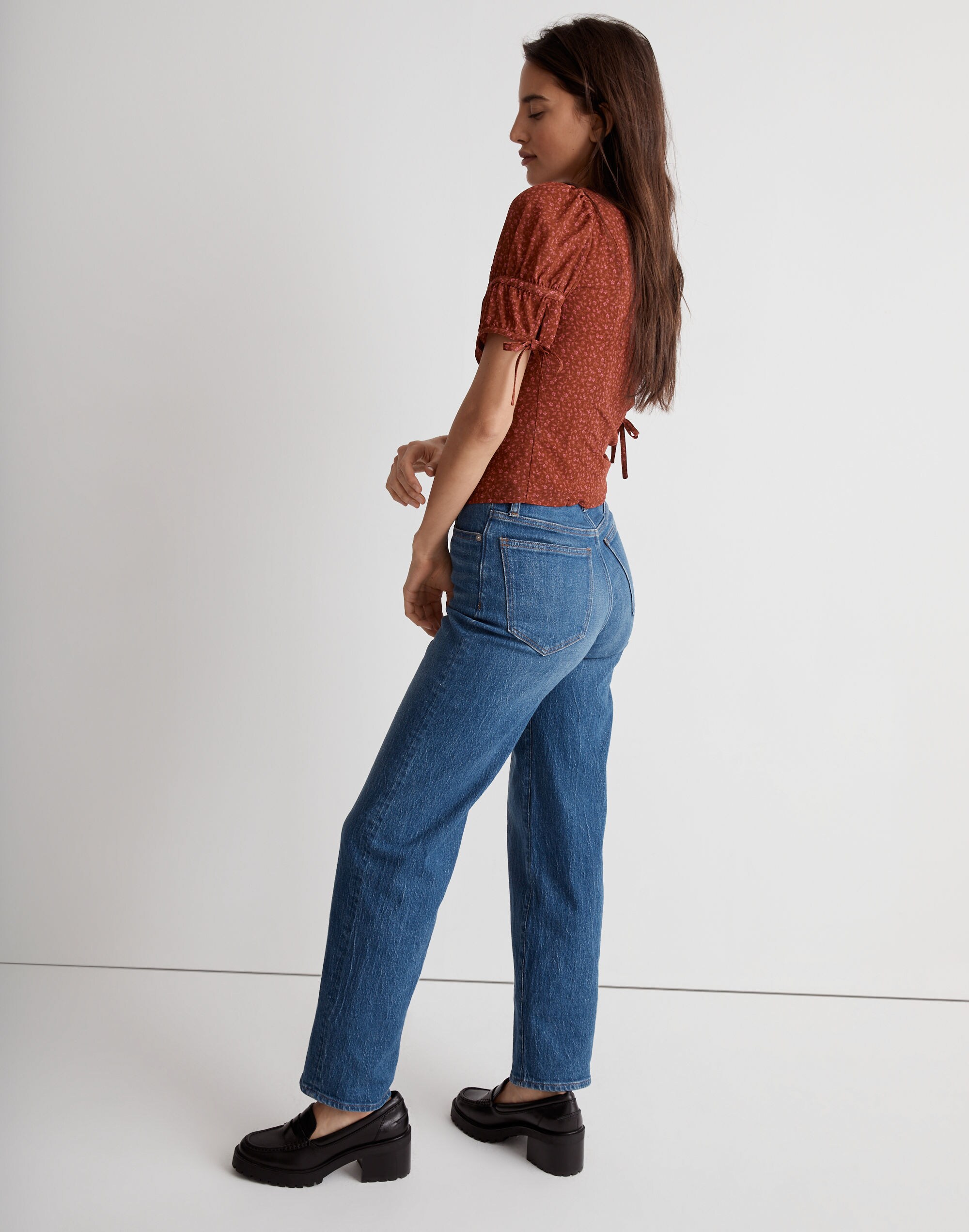 Recycled Georgette Button-Front Top | Madewell