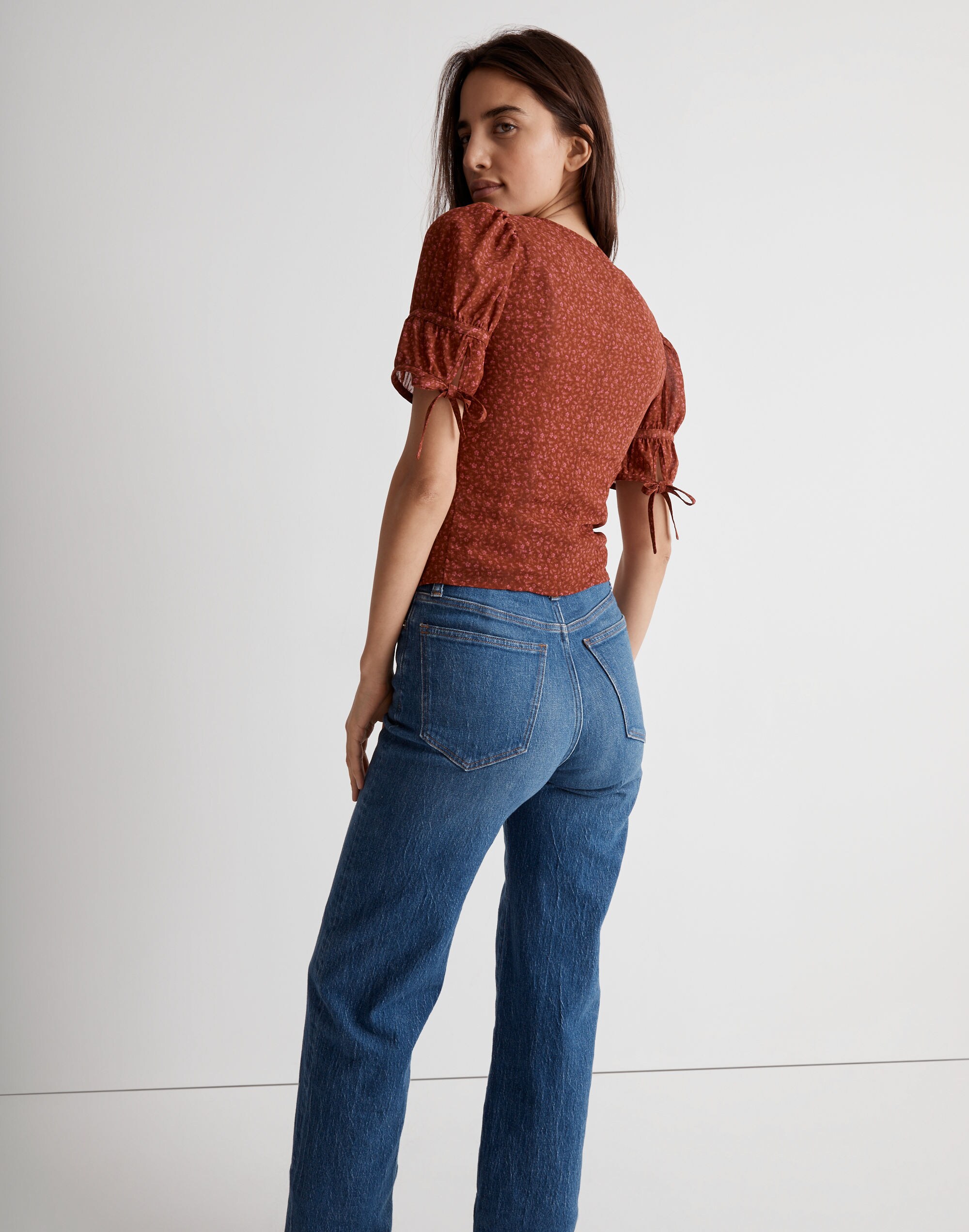 Recycled Georgette Button-Front Top | Madewell