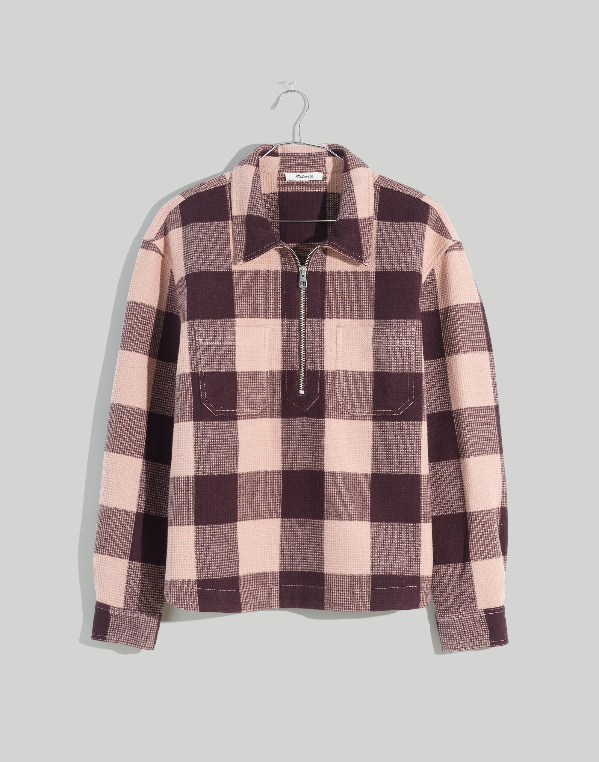 Waffle Half-Zip Popover Shirt | Madewell