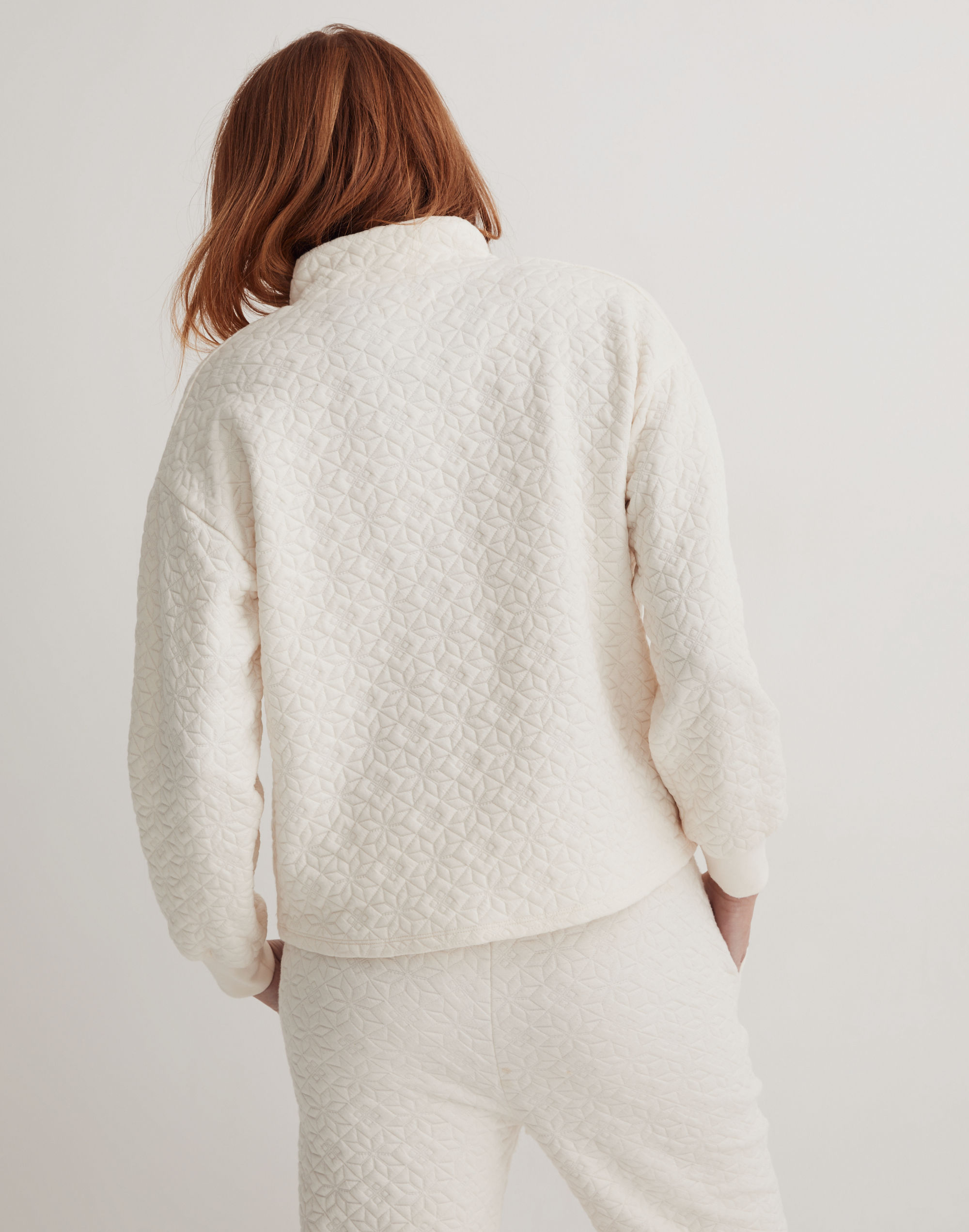 Quilted-Knit Lace-Up Sweatshirt | Madewell