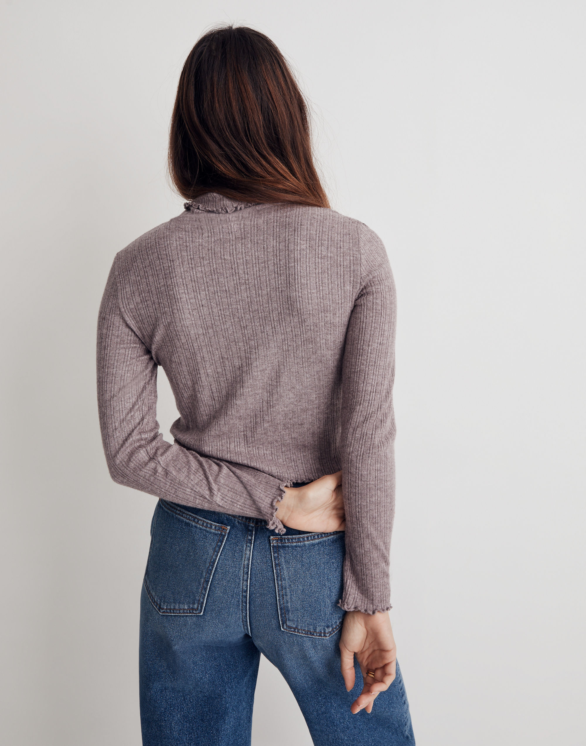 Cropped Long-Sleeve Turtleneck Tee | Madewell