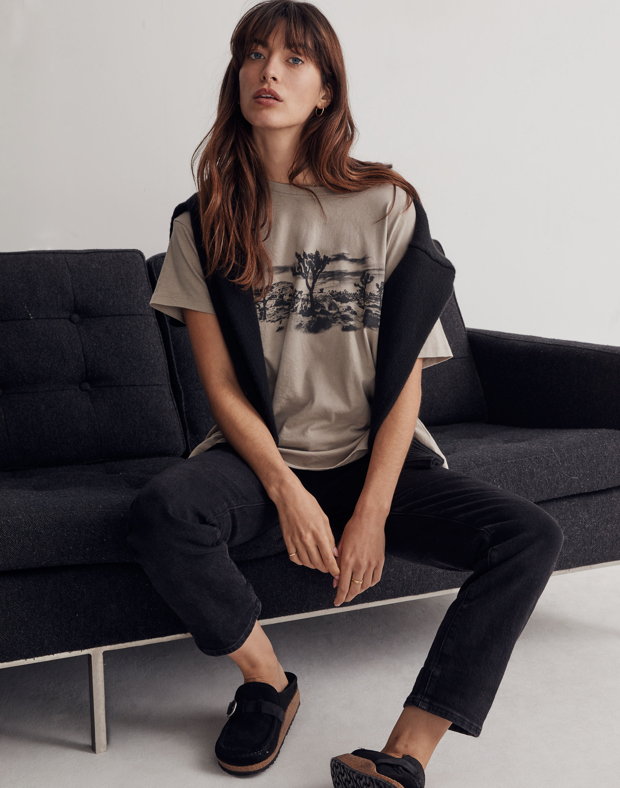 Joshua Tree Graphic Softfade Cotton Oversized Tee | Madewell