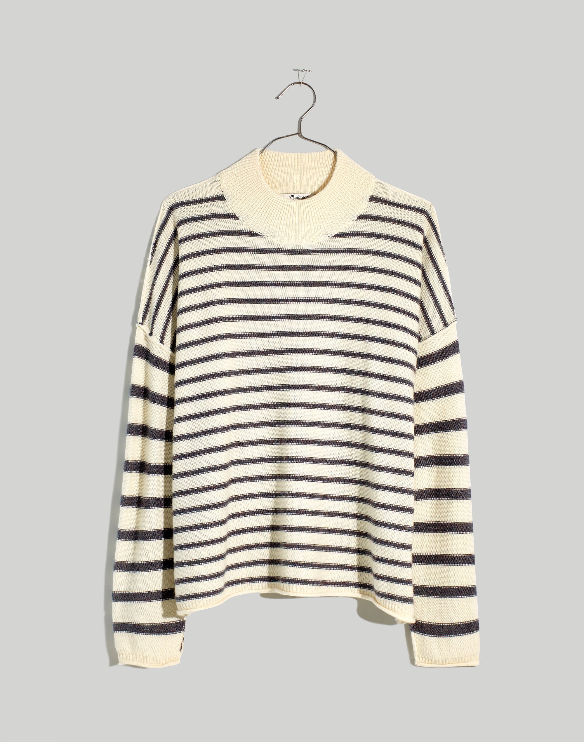 Stripe-Play Mockneck Pullover Sweater | Madewell