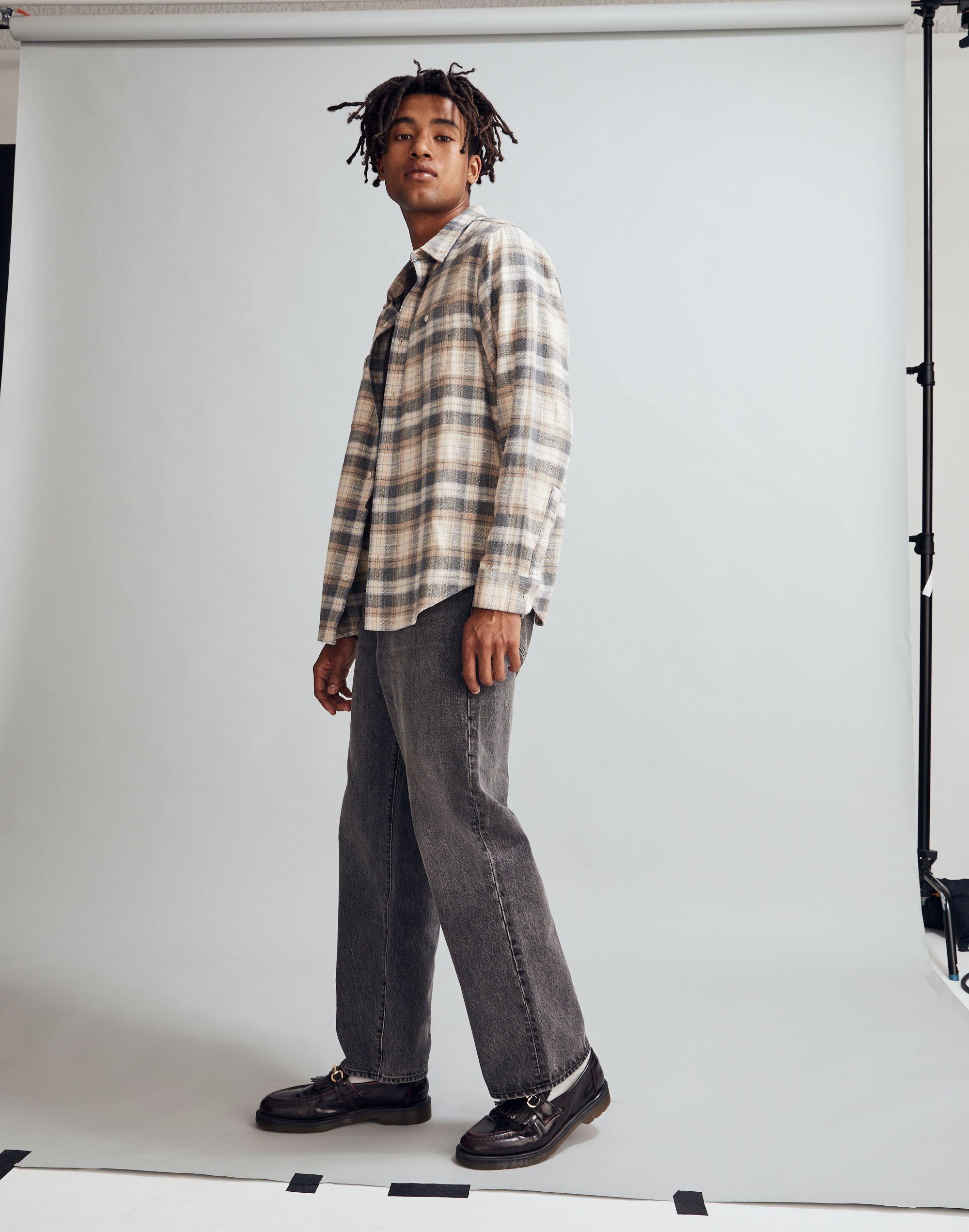 Slub Flannel Perfect Long-Sleeve Shirt