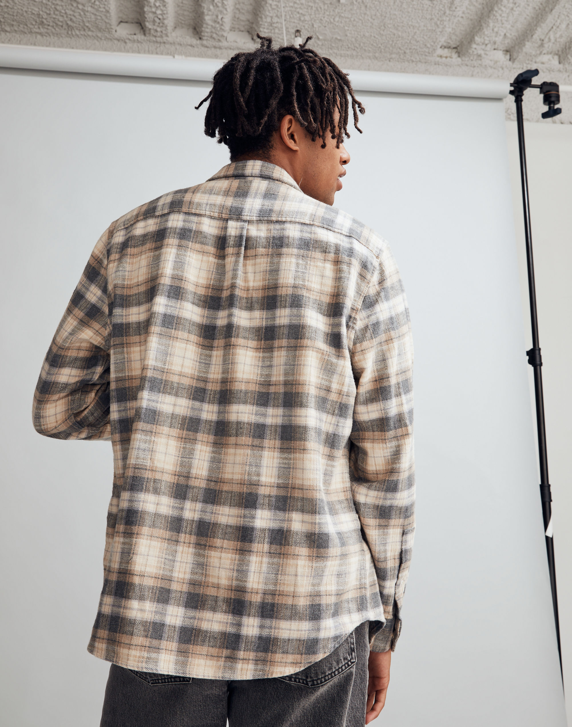 Slub Flannel Perfect Long-Sleeve Shirt