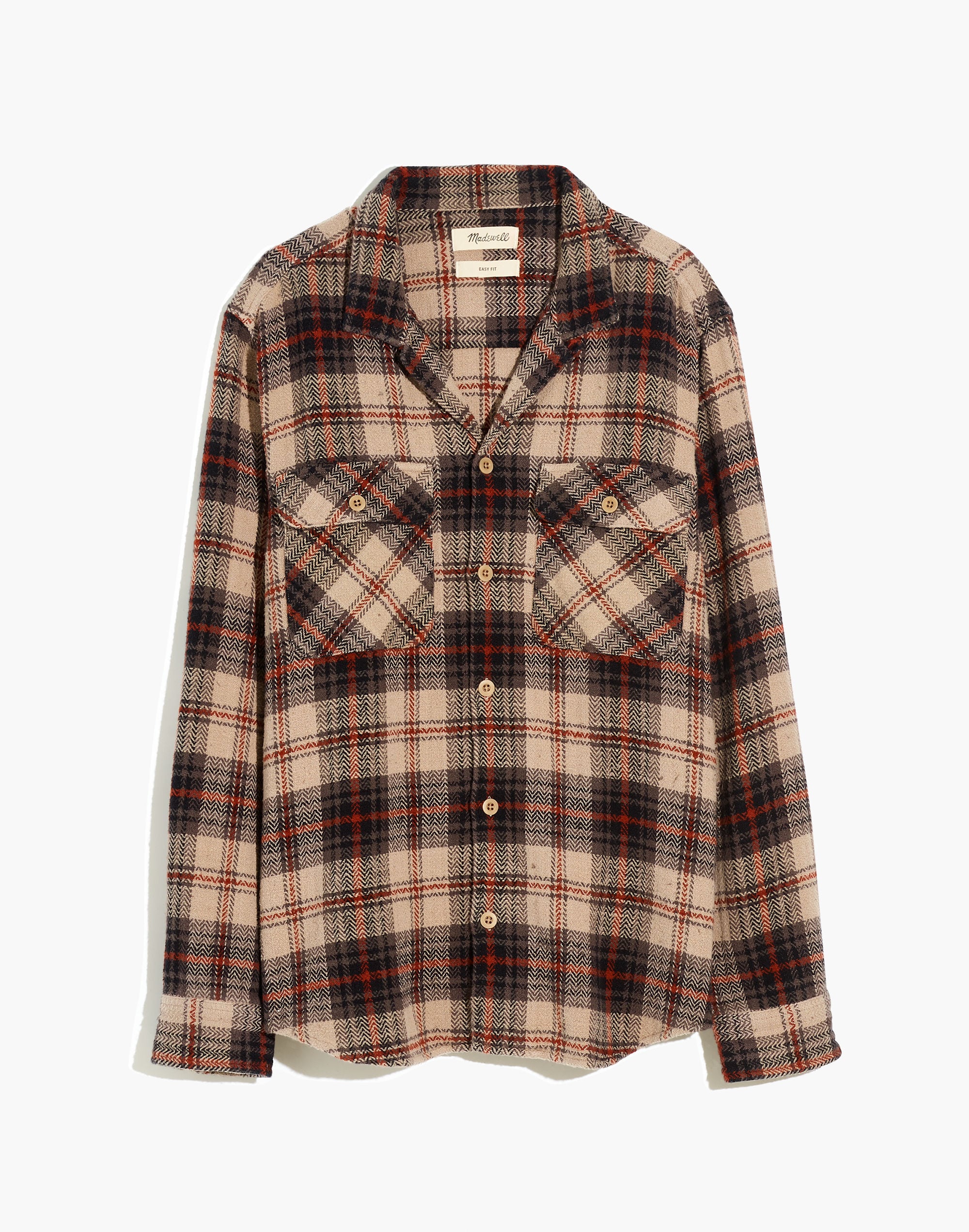 Easy Shirt-Jacket Herringbone Plaid