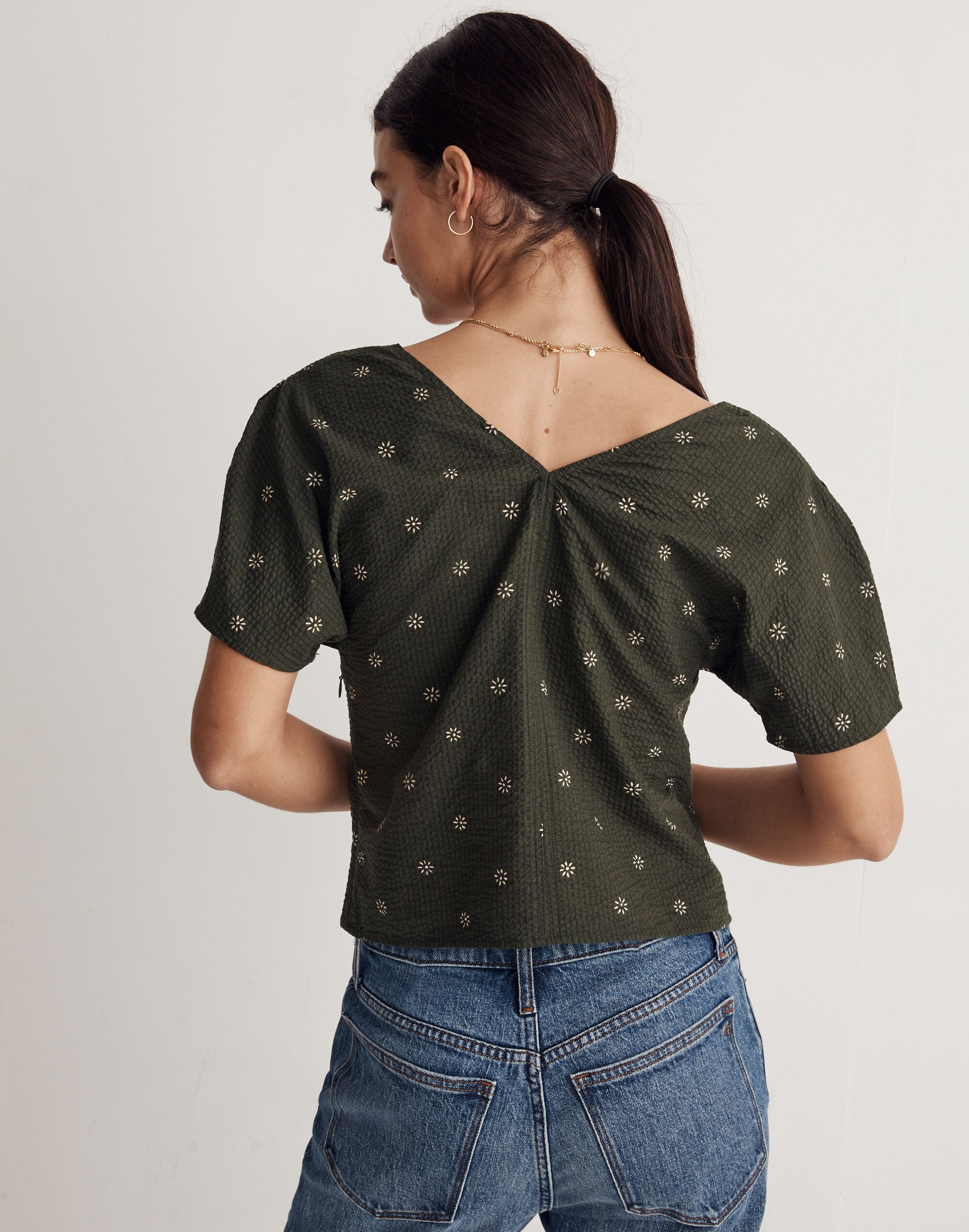 Voile Puff-Sleeve Top in Floral | Madewell