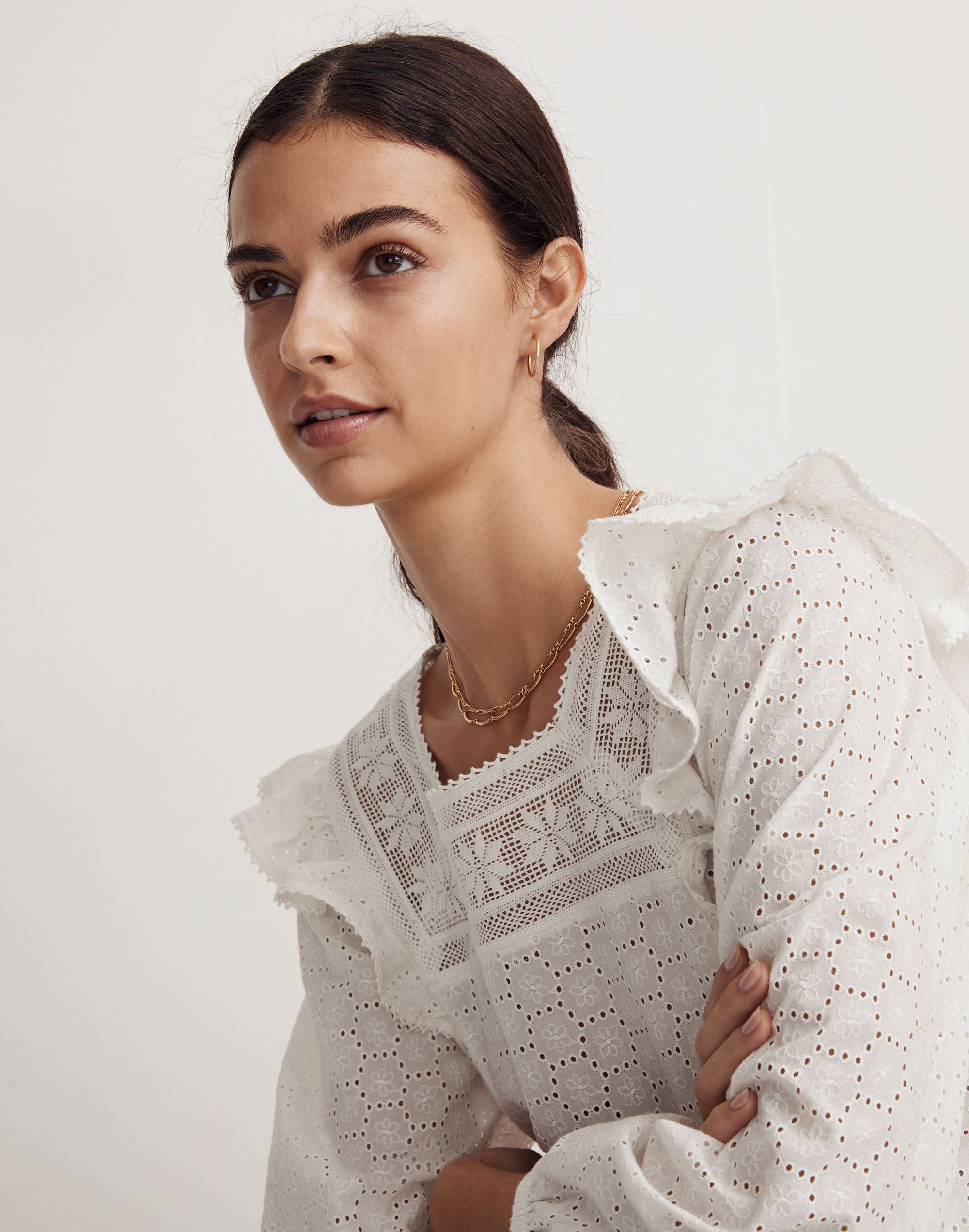 Eyelet Square-Neck Top | Madewell