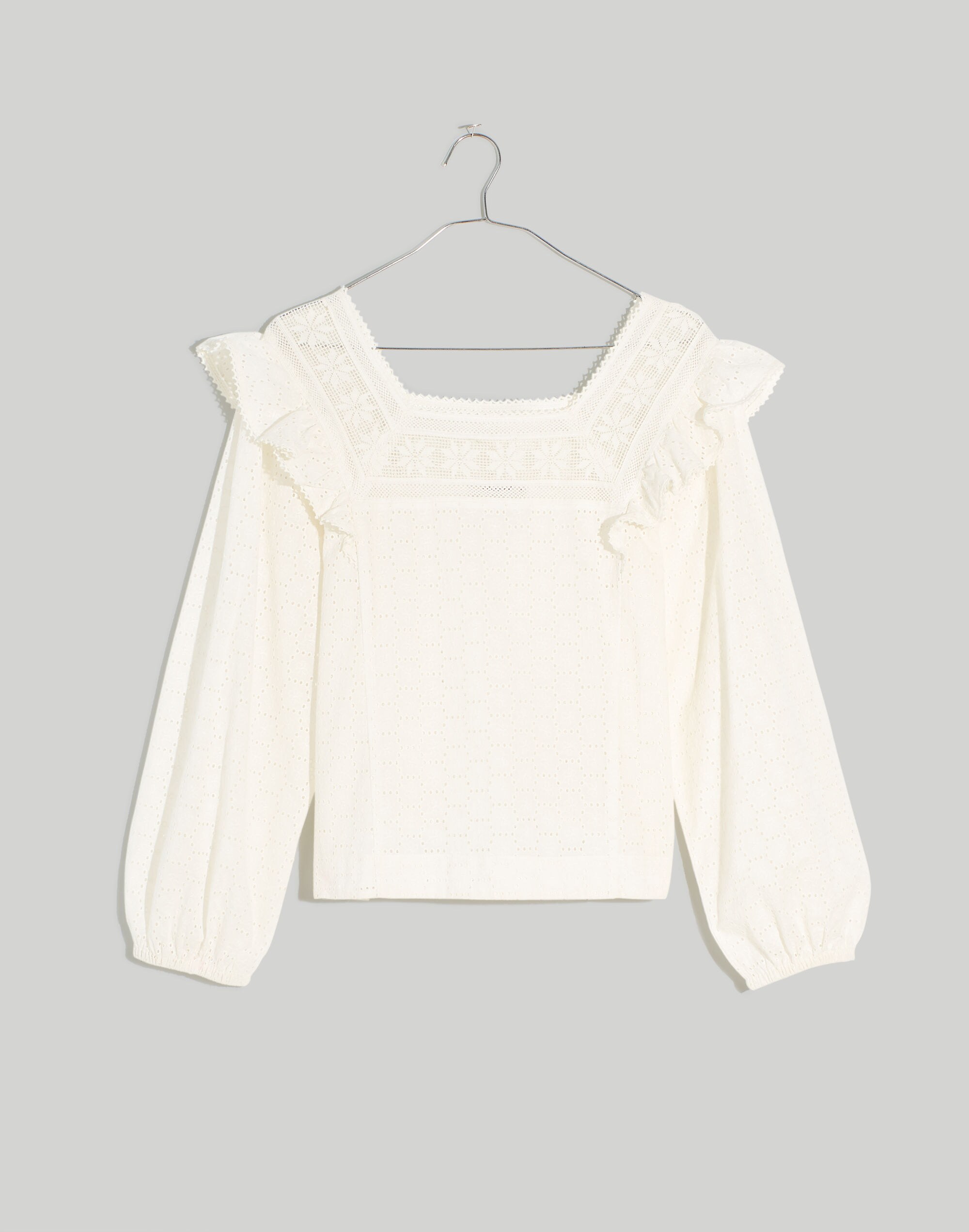 Eyelet Square-Neck Top | Madewell