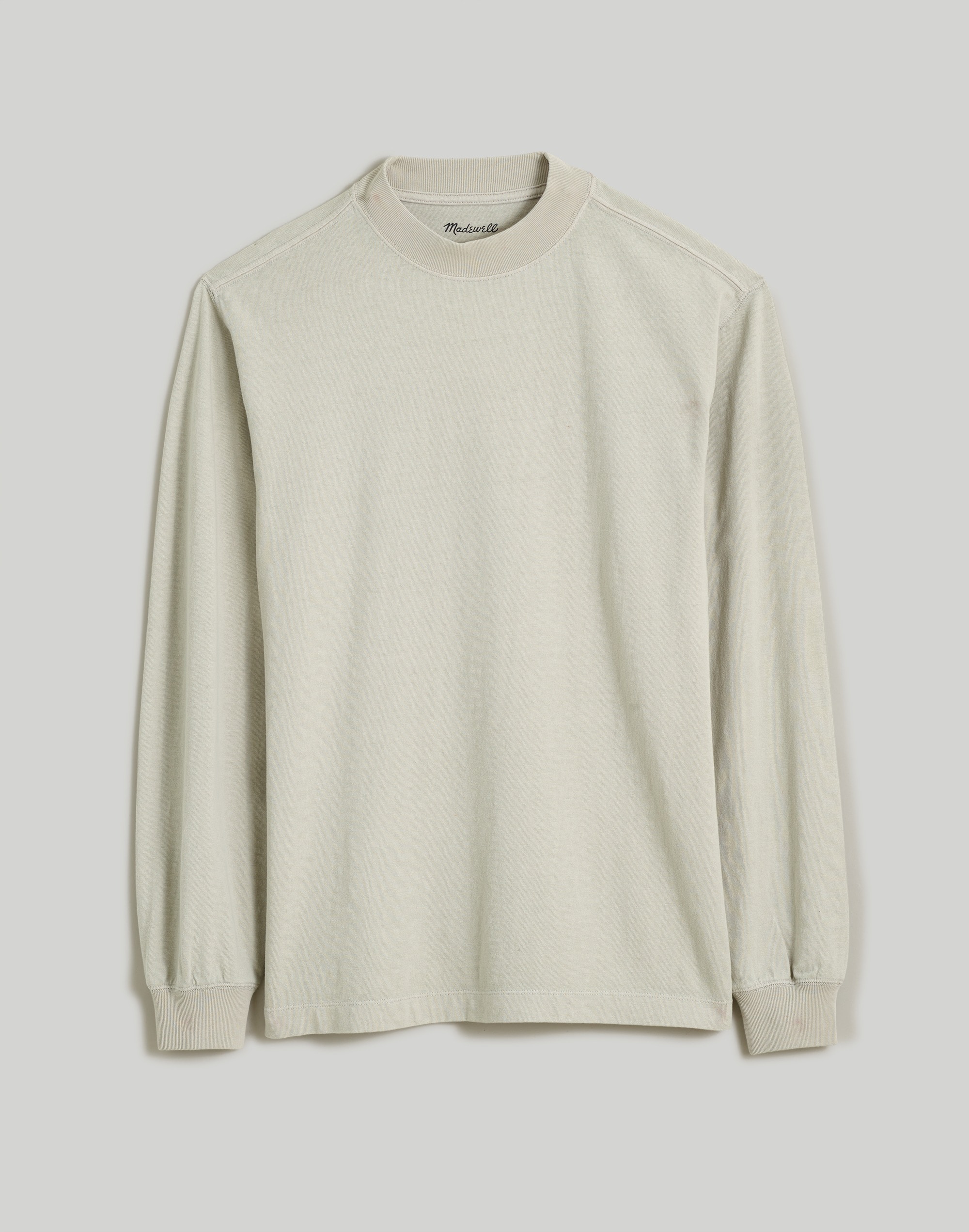 Garment-Dyed Mockneck Long-Sleeve Tee | Madewell