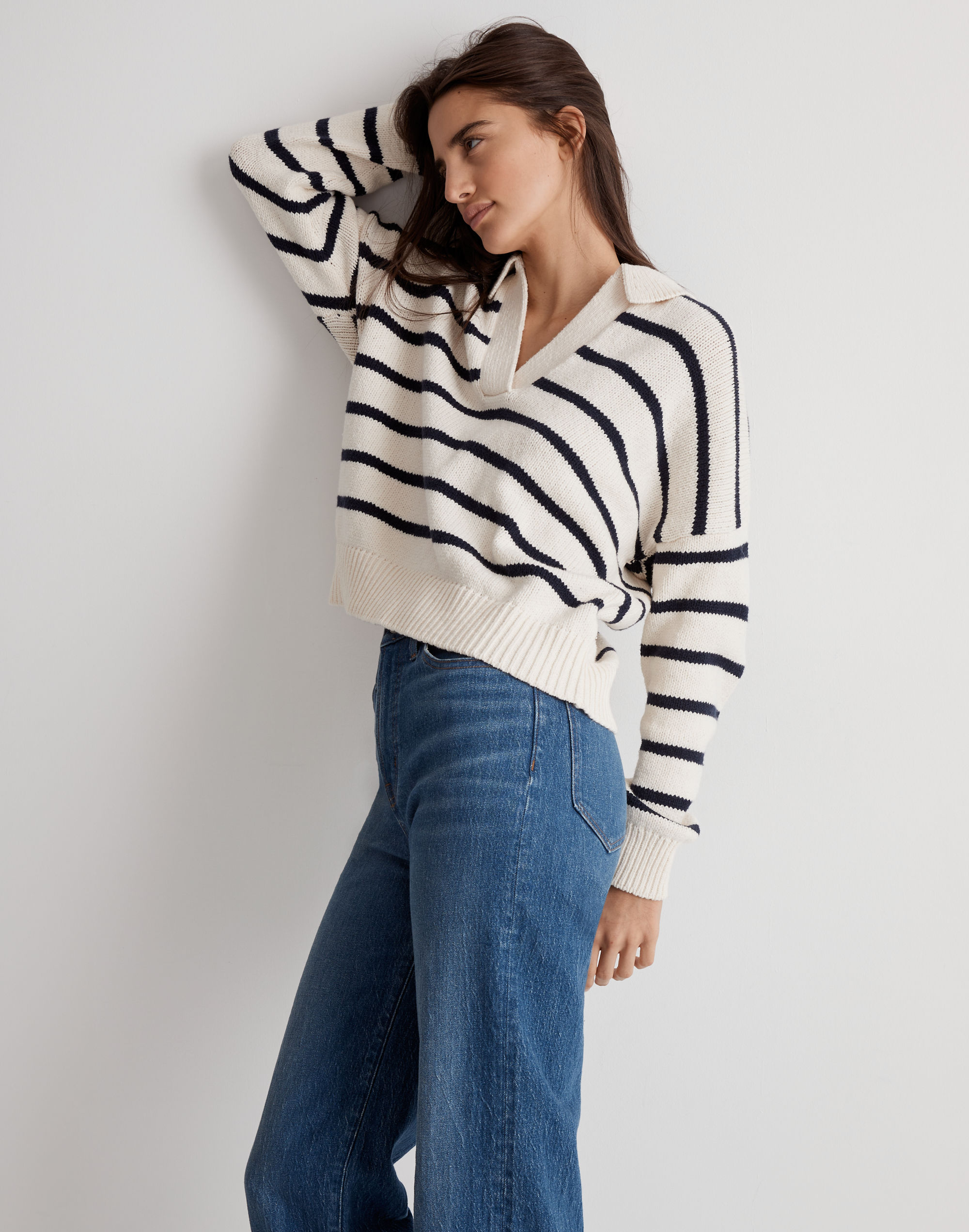 Dedham Polo Sweater in Stripe | Madewell