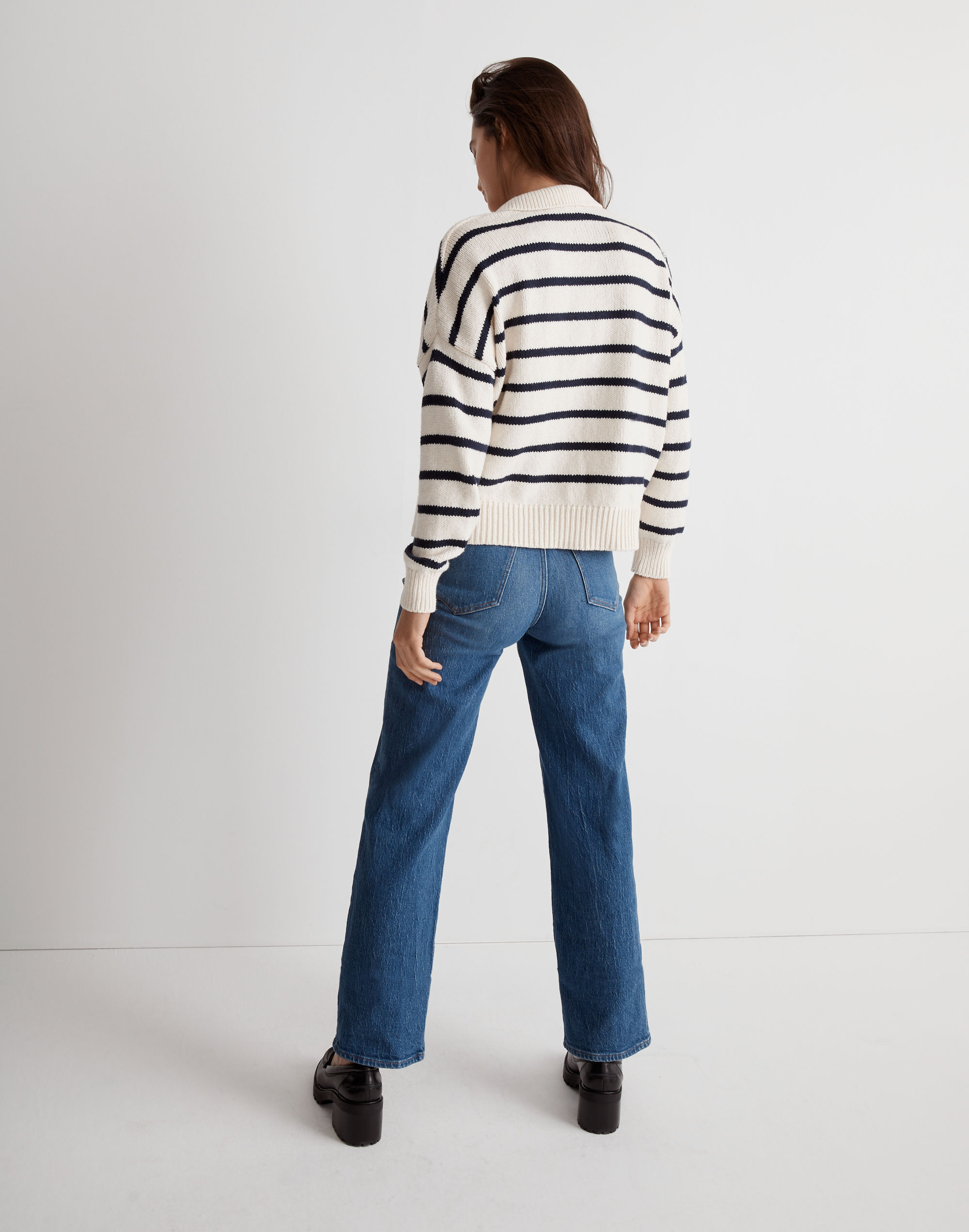 Dedham Polo Sweater in Stripe | Madewell