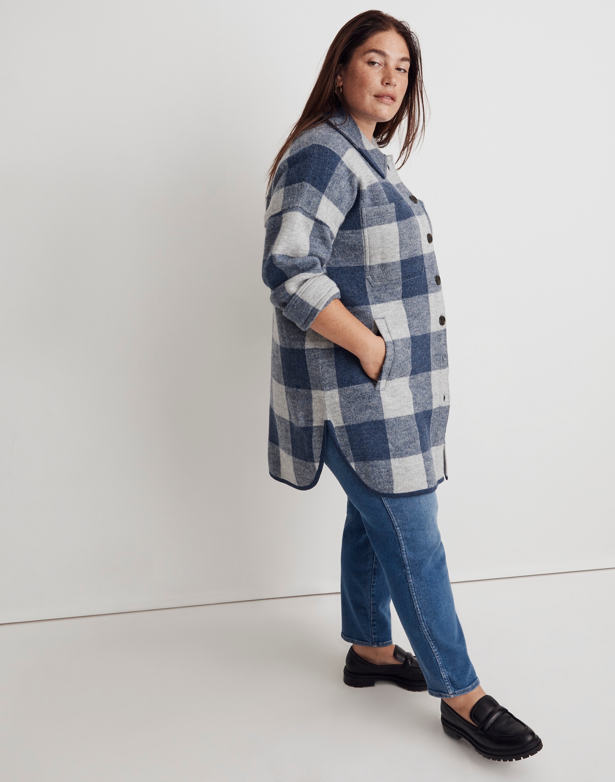 Plus Slub Flannel Oversized Ex-Boyfriend Shirt | Madewell